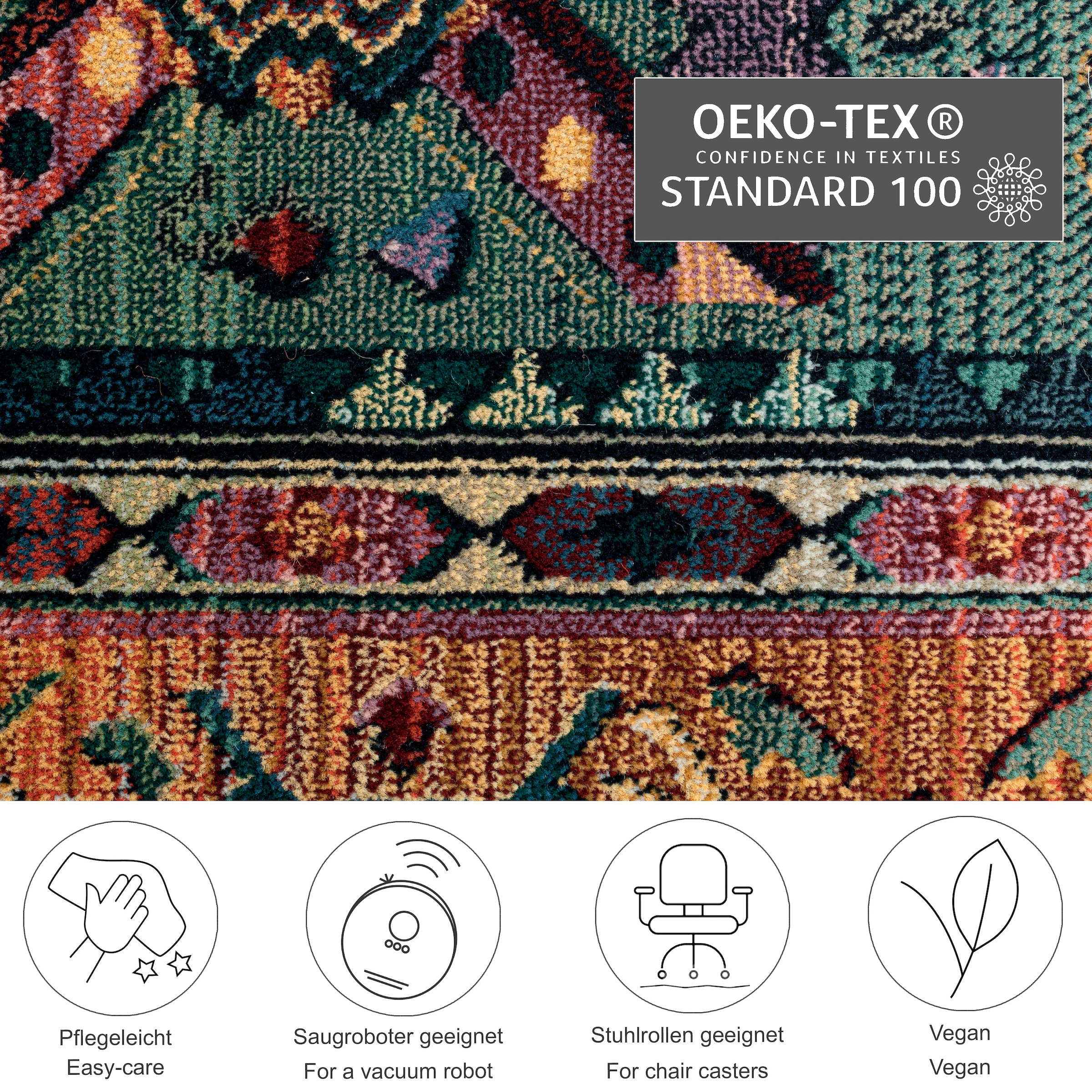 THEKO Teppich »Gabiro 13«, rechteckig, 10 mm Höhe, gewebt, Orient-Optik, ideal im Wohnzimmer & Schlafzimmer