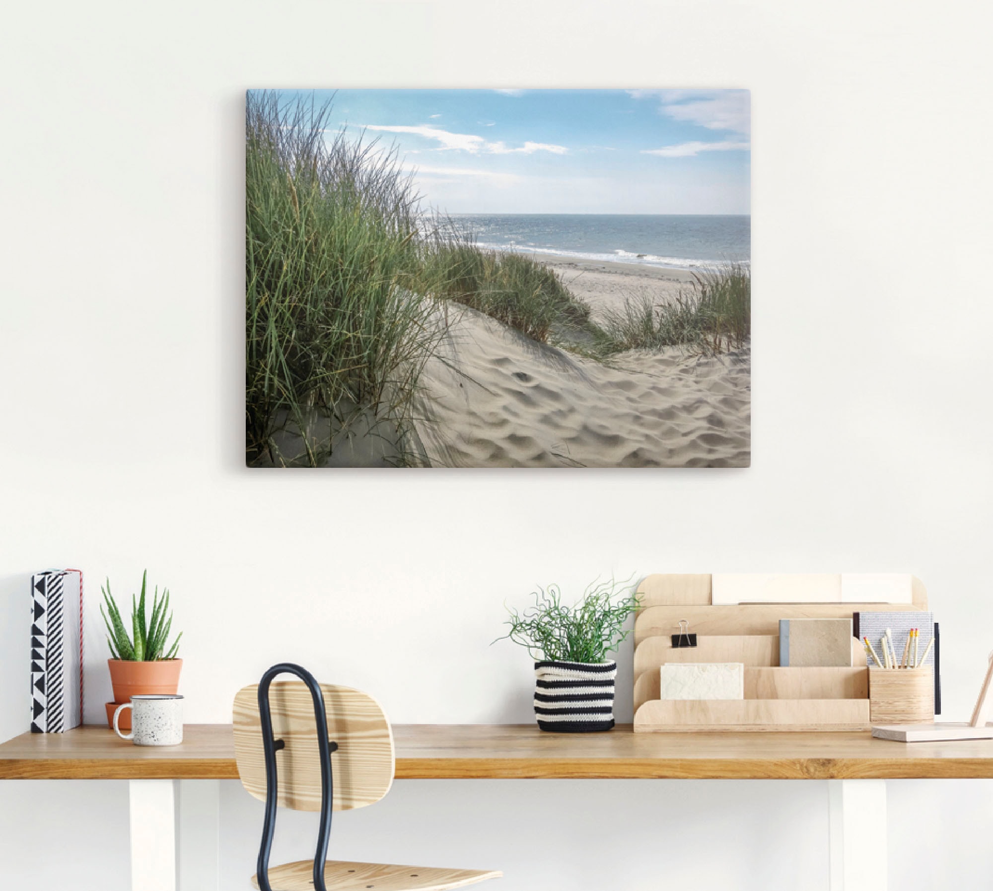 Artland Wandbild »Dünenlandschaft im Sommer an der Nordsee«, Strand, (1 St.), als Alubild, Outdoorbild, Leinwandbild, Poster, Wandaufkleber