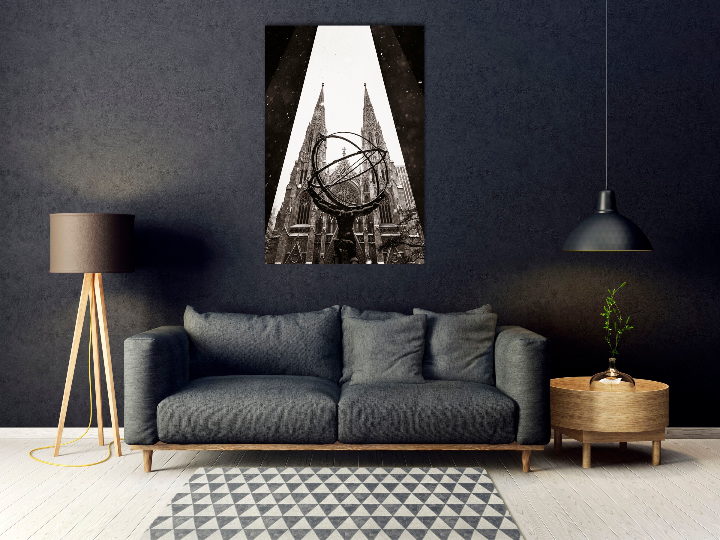 queence Acrylglasbild »Elkan«, Stadt-Foto-Schwarz-Weiß-Amerika-Bilder von A günstig online kaufen
