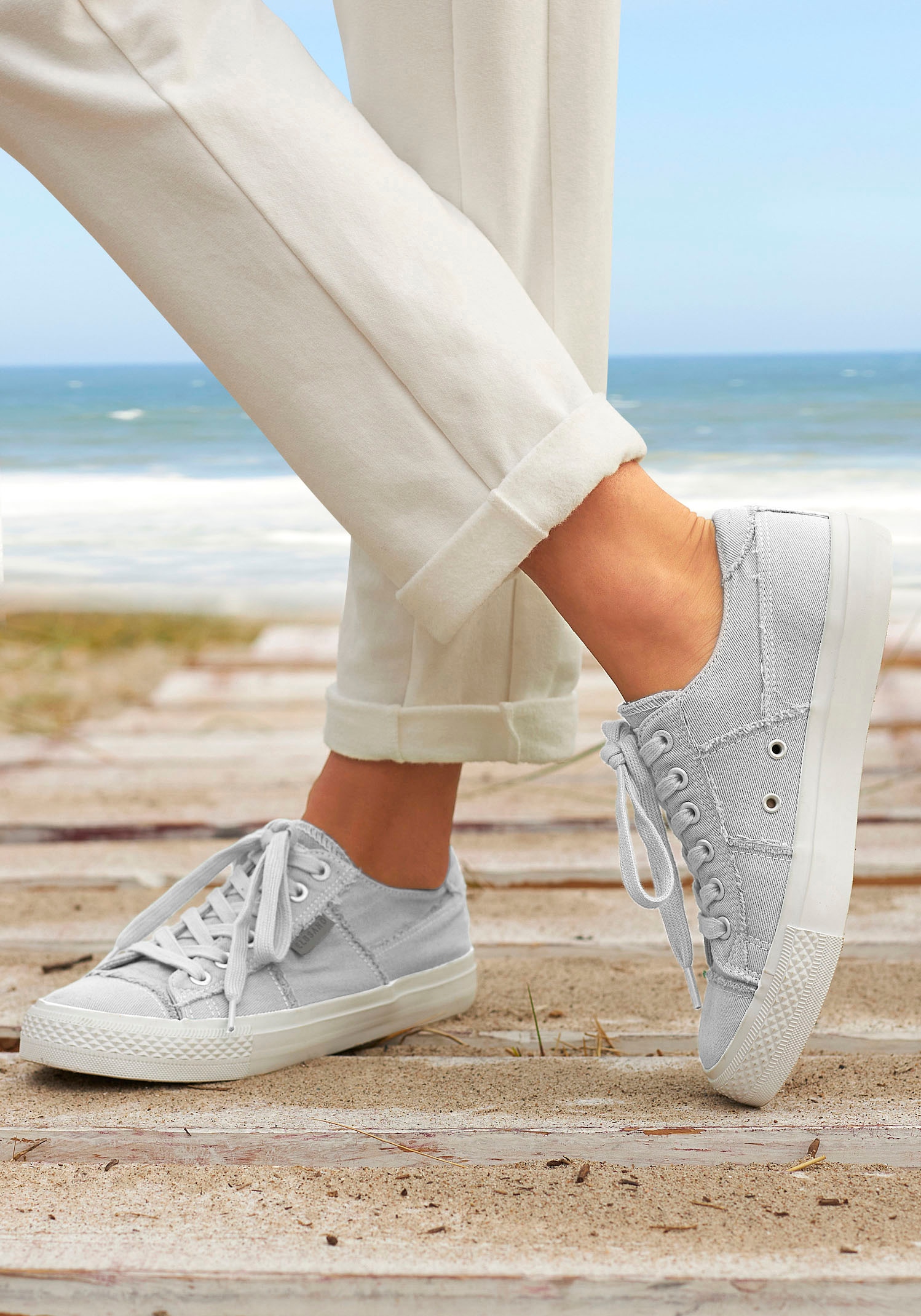 Elbsand Sneaker »Schnürschuh,«, Schnürhalbschuh, Freizeitschuh aus Textil, Used-Look VEGAN