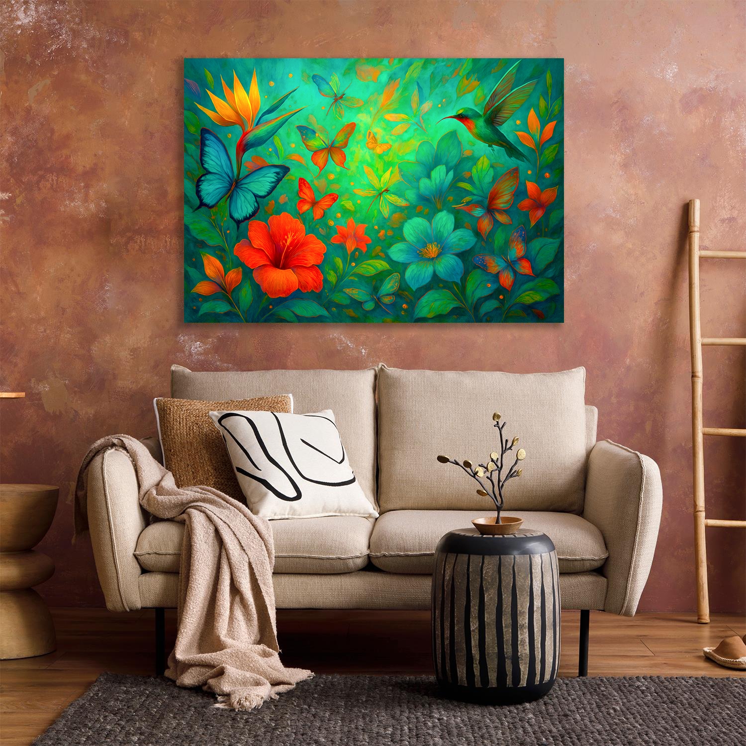 queence Acrylglasbild »Leichtigkeit«, Blätter-Blätterbilder-Blumen-Blumenbi günstig online kaufen