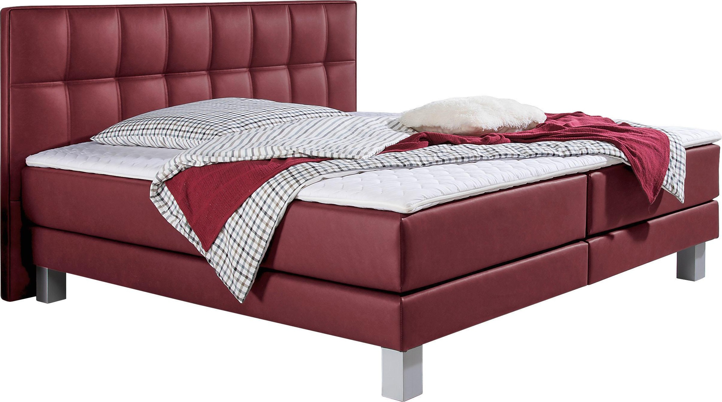 INOSIGN Boxspringbett "Tavira" in 4 Breiten, 4 Farben und 3 Matratzenarten, günstig online kaufen