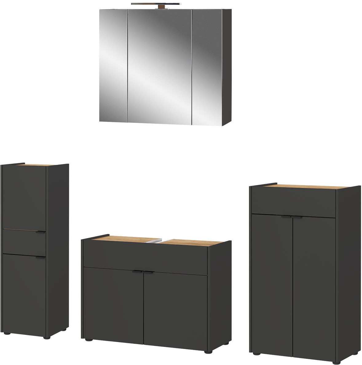 GERMANIA Badmöbel-Set »Ameca« 4 Stk. tlg. Badezimmer-Set: Waschbeckenunters günstig online kaufen