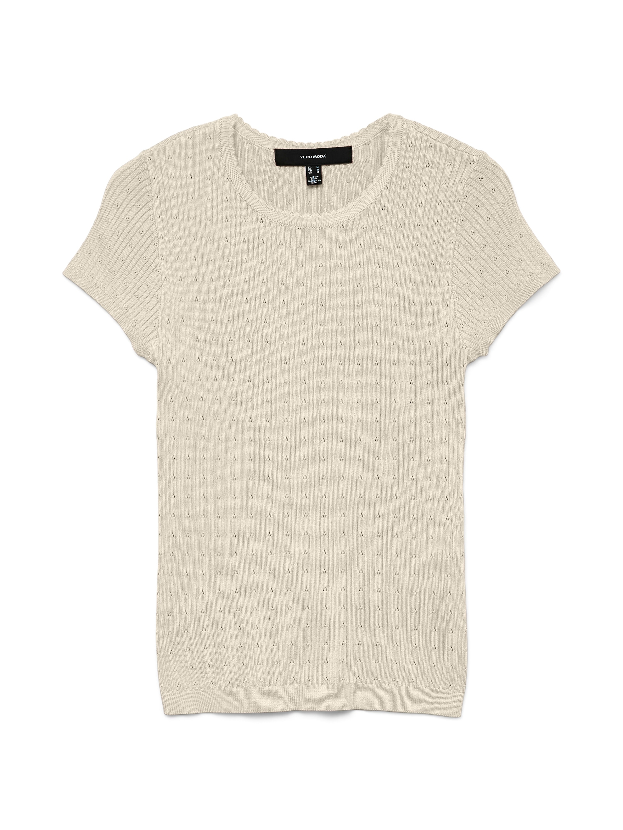 Vero Moda Kurzarmpullover »VMSILJE C/S O-NECK POINTELLE PULL NOOS« Sommerpulli