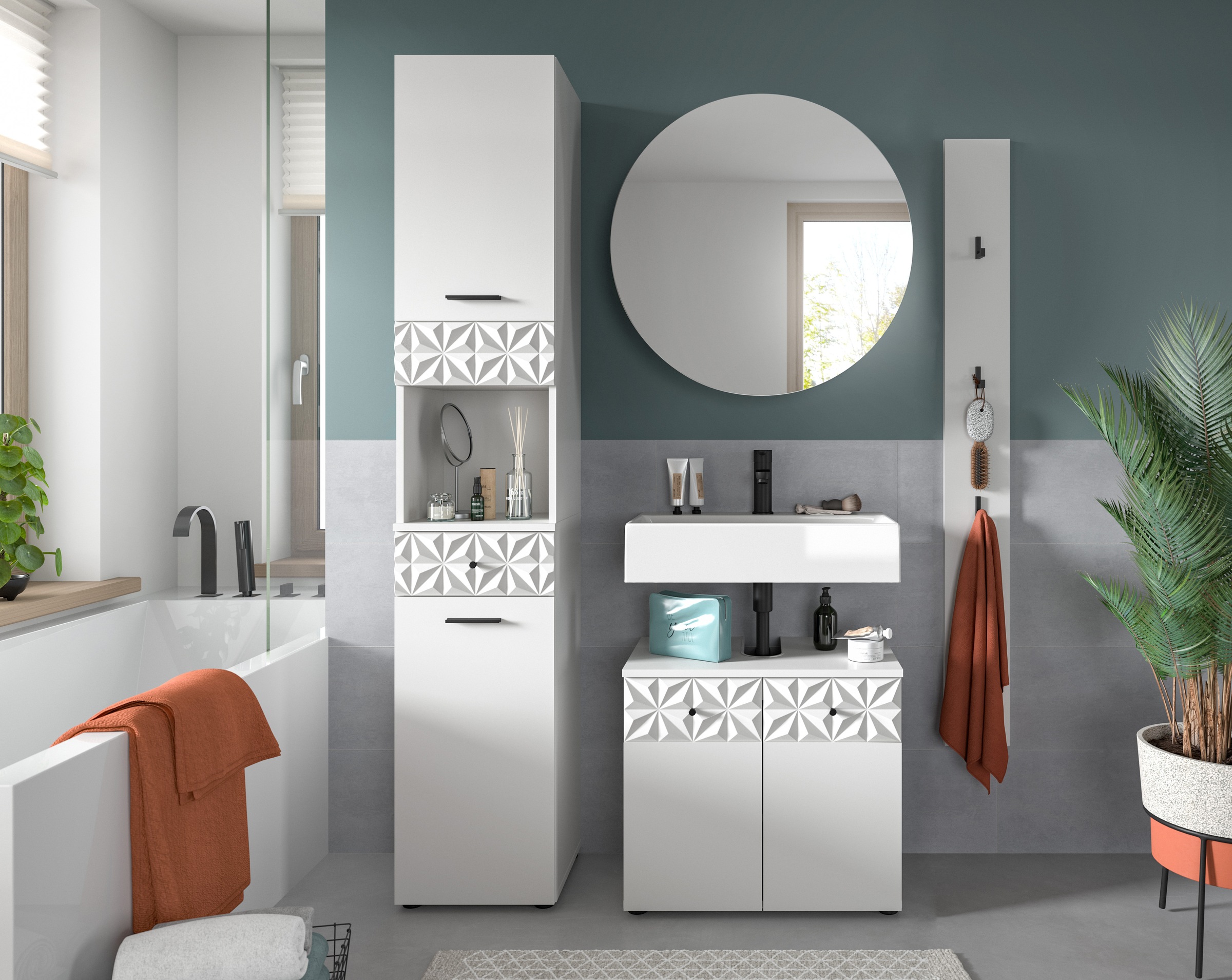 INOSIGN Badezimmer-Set »VICENZA, TOPSELLER!, Breite 141cm, 4-teilig, mit Or günstig online kaufen