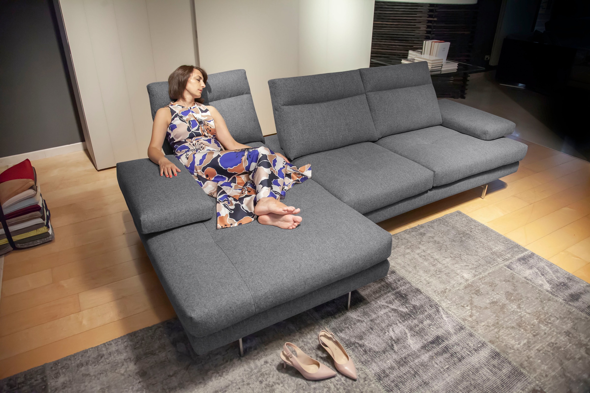 CALIA ITALIA Ecksofa "Toby Wing, B/T: 288/153 cm, Designsofa mit hohem Sitz günstig online kaufen