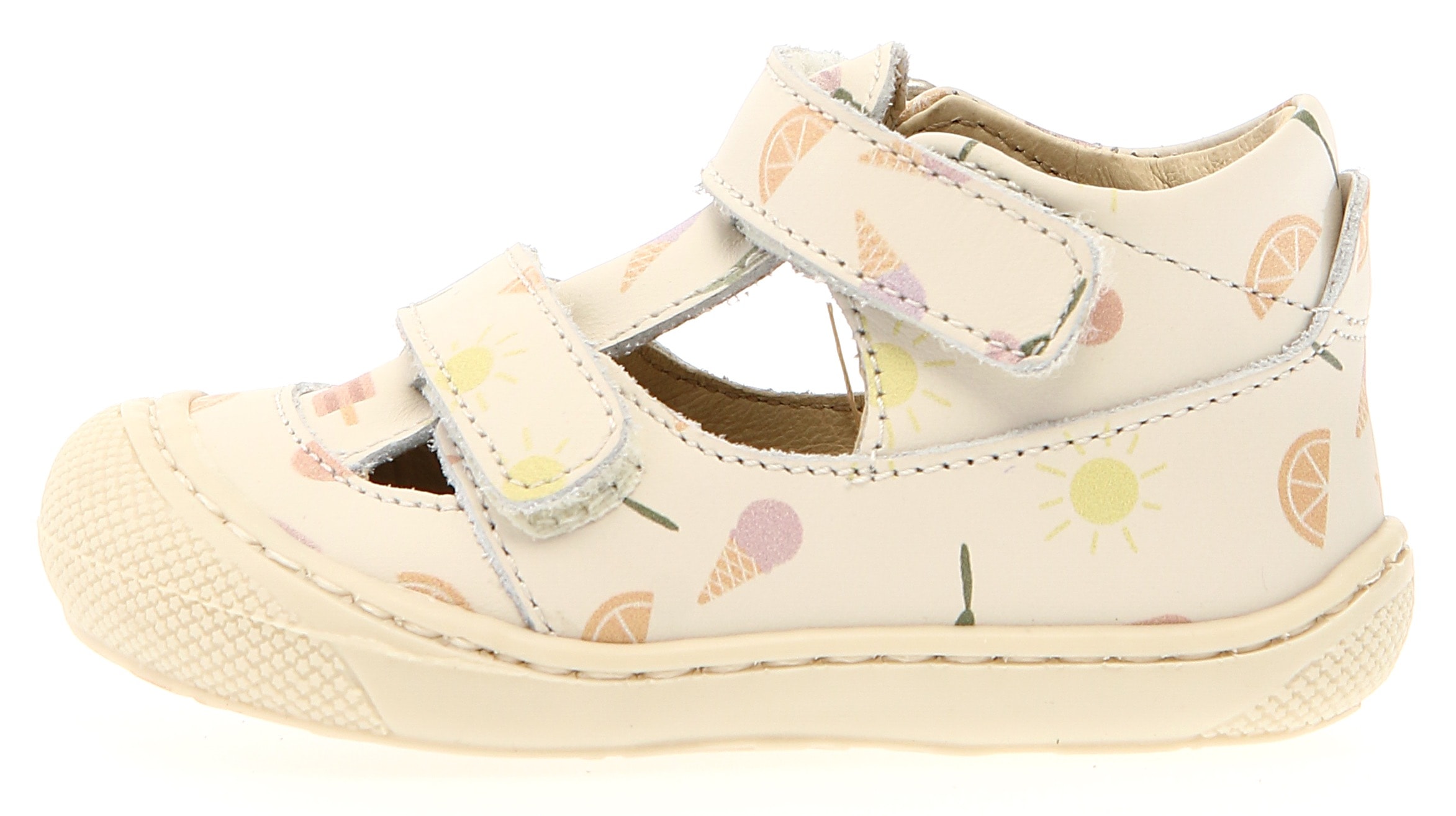 Naturino Sandale »PUFFY PR FRESHEN MILK«, Barfußschuh mit weicher Laufsohle, Größenschablone zum Download