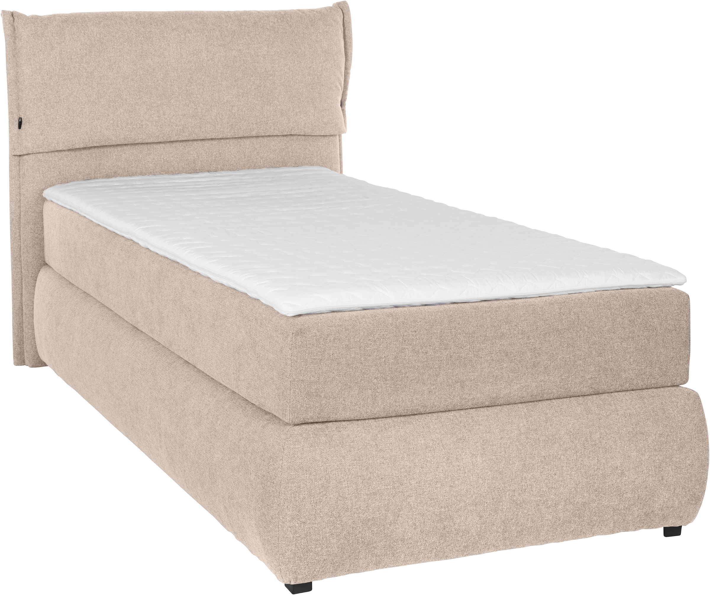 andas Boxspringbett »Jenson«, in 4 Farben, 4 Breiten, 3 Matratzenarten in 2 Härtegraden, Topper