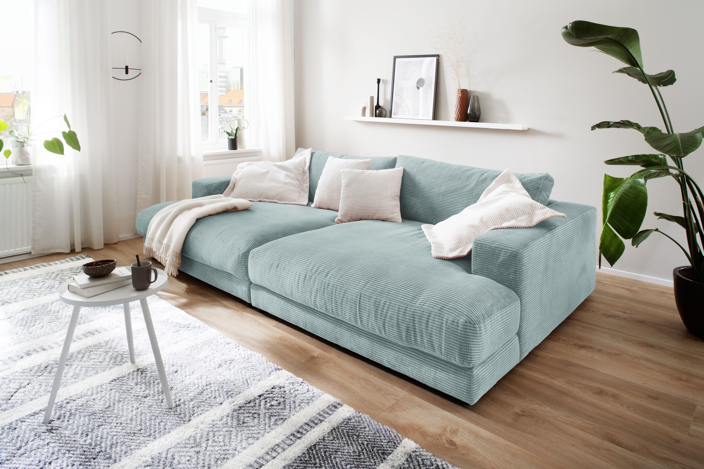 Places of Style Loungesofa »Enisa, B/T/H: 290/170/85 cm«, Zeitloses und stylisches Loungemöbel, Mega-Sofa, Big-Sofa XXL