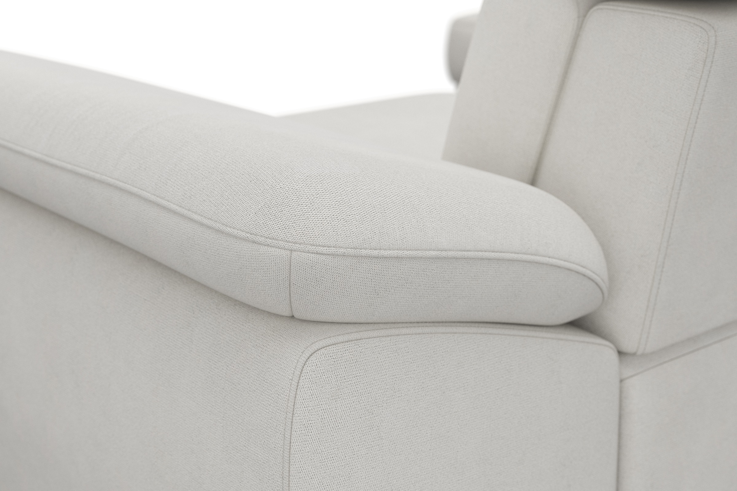 sit&more Ecksofa »Cabrio L-Form, mit Sitztiefenverstellung, Arm- und Kopfteilverstellung«, 2 Nierenkissen, Federkern, optional Bettfunktion und Stauraum