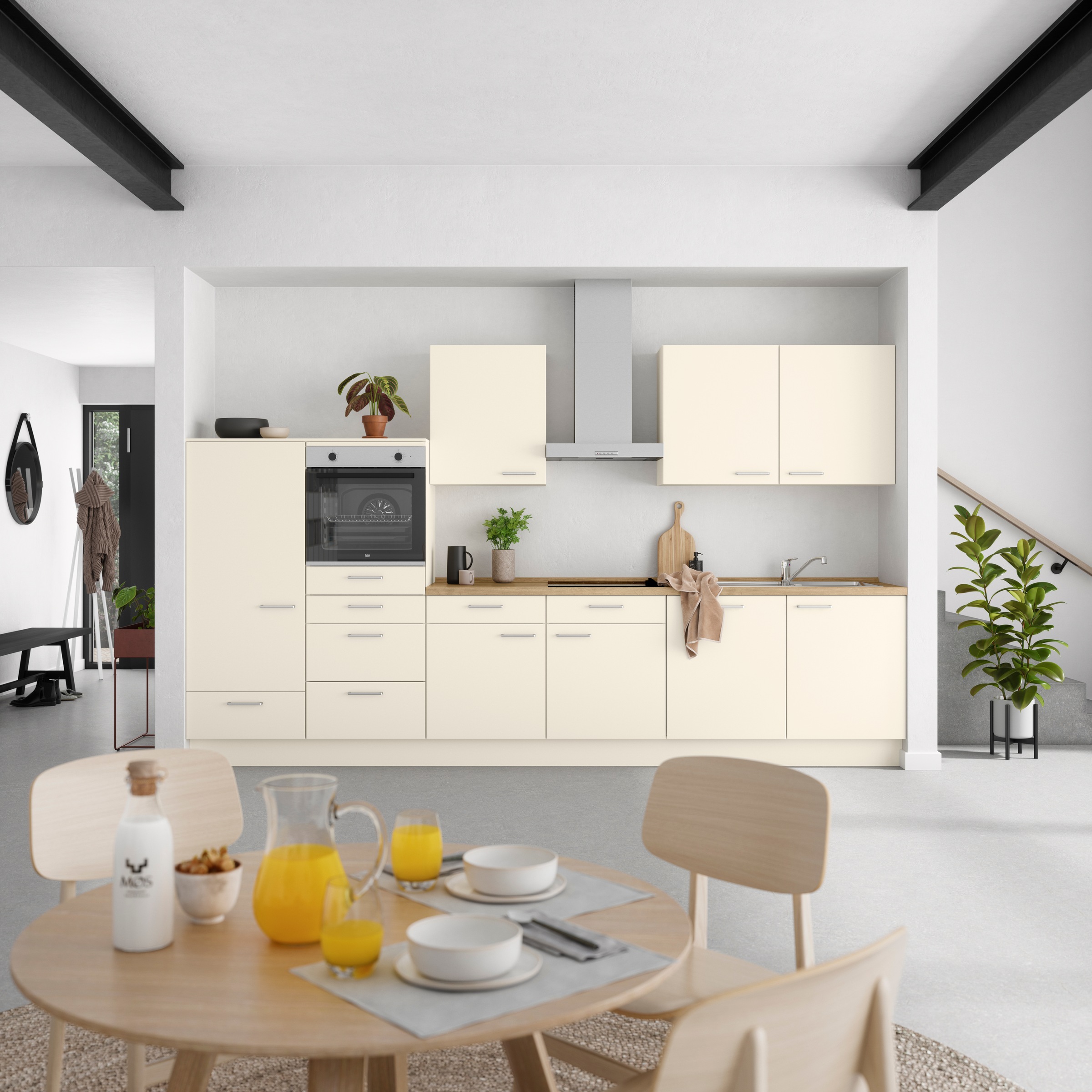 nobilia® Küchenzeile »"Touch I"«, vormontiert, Ausrichtung wählbar, Breite 360 cm, wahlw. mit E-Geräten