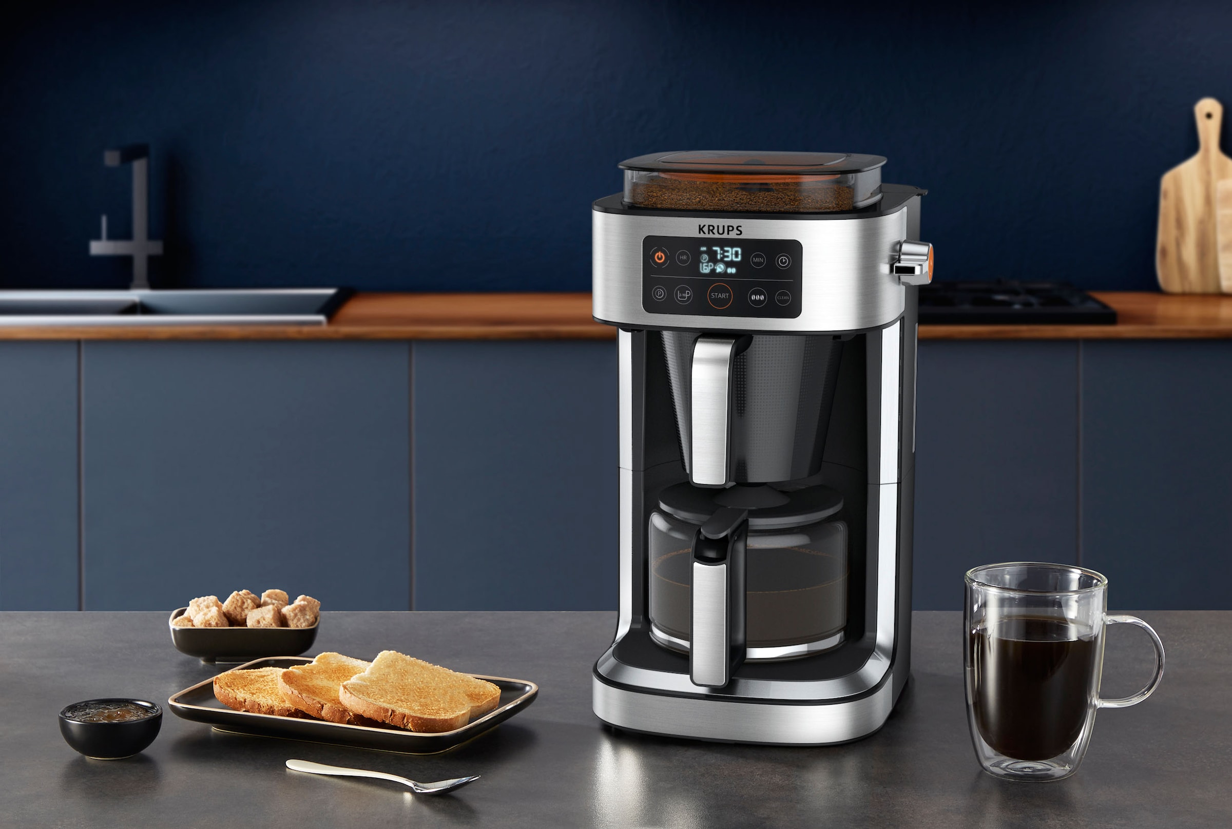 Krups Filterkaffeemaschine »KM760D Aroma Partner«, Integrierte Kaffee-Vorratsbox;  Auto-Abschaltung; Timer; 2-10 Tassen; 1,25 L online kaufen