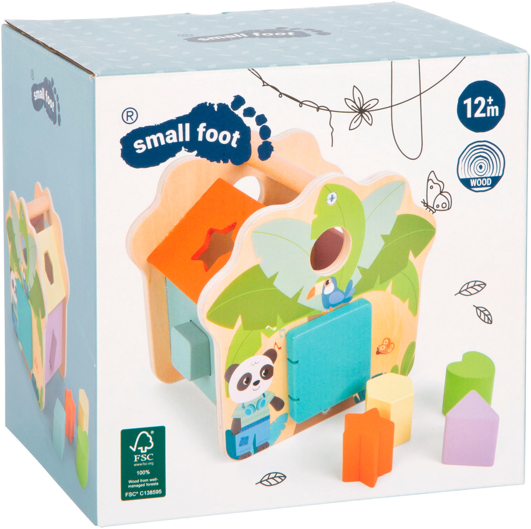 Small Foot Steckspielzeug »Steckwürfel Haus Jungle F.«