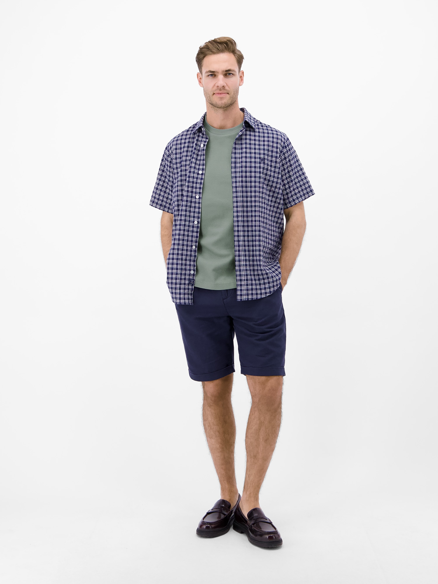 LERROS T-Shirt »T-Shirt mit Waffelstruktur aus 100 % Baumwolle«