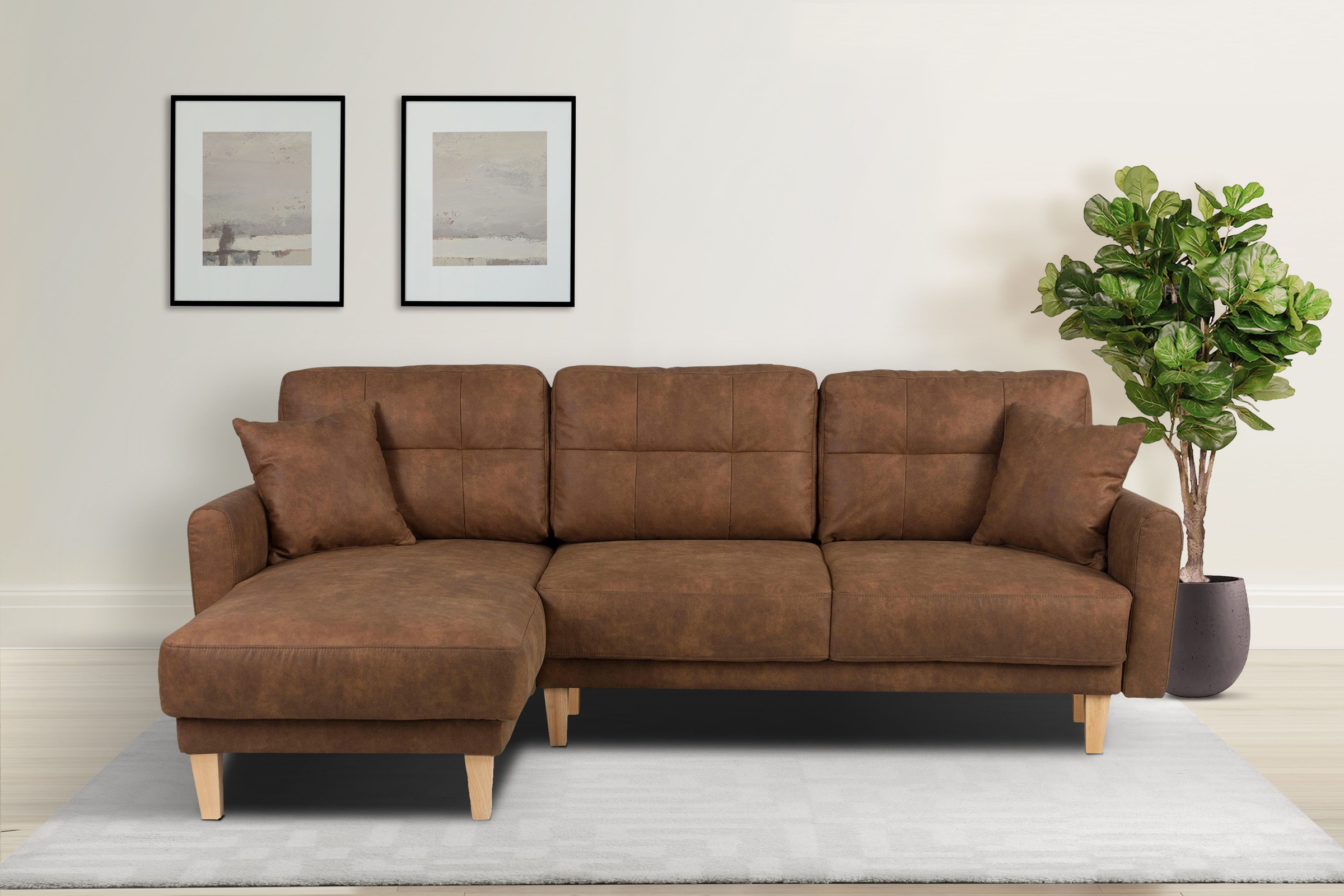 Home affaire Ecksofa »TRIPLO optionale Schlafsofa mit Bettkasten, Maße B/T/ günstig online kaufen
