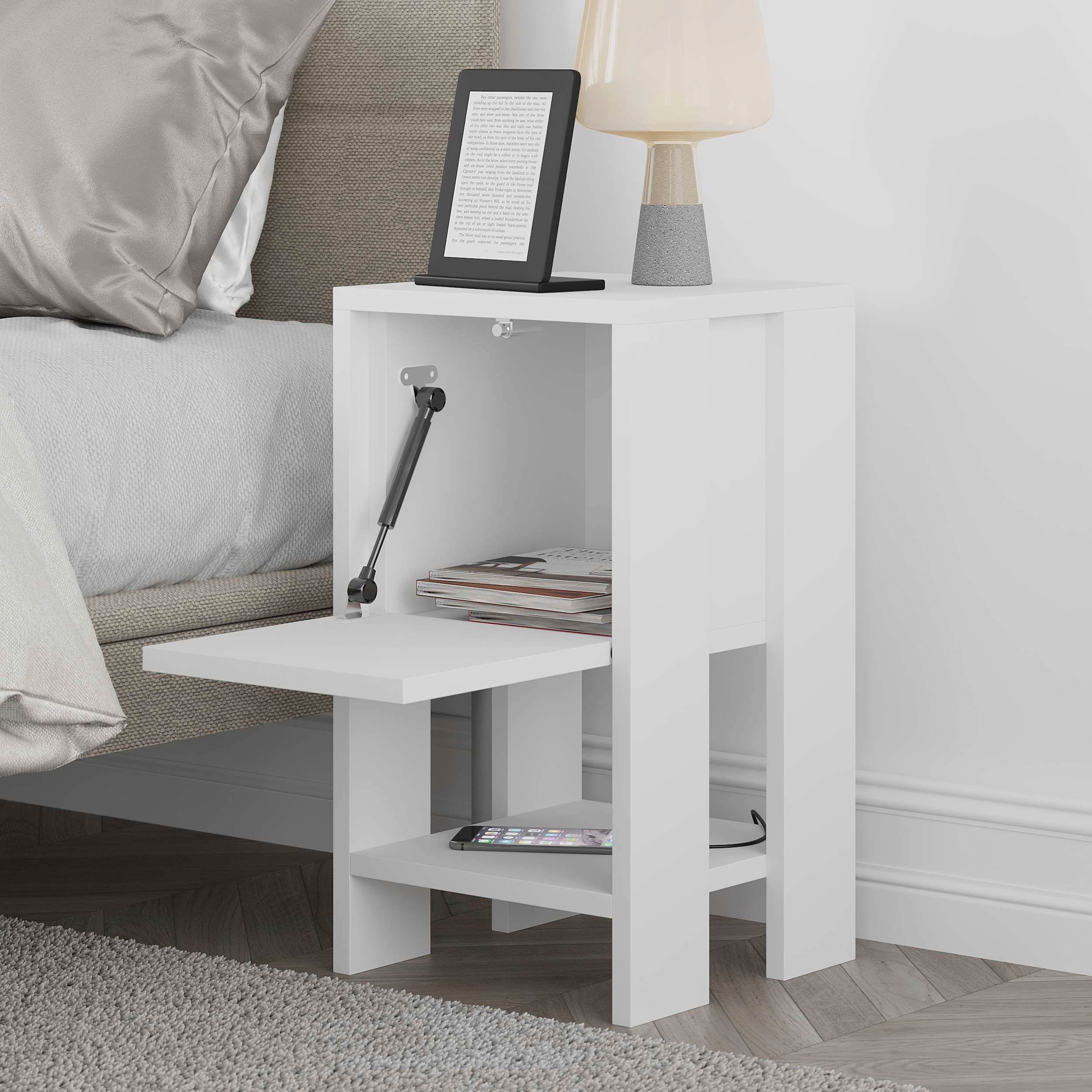 Decortie Nachttisch »EMA NACHTTISCH«, (Packung, 1 St.), Leichte Montage, Lagerung, Platzsparend