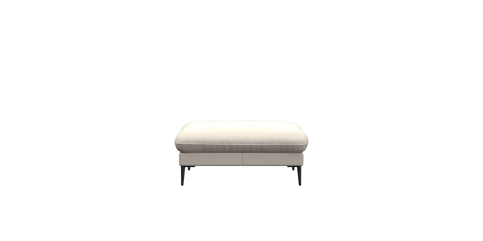 FLEXLUX Pouf »Salino, Fußhocker, Sitzhocker, Polsterhocker,«, Kaltschaum & Stahl-Wellen, Füsse Schwarz