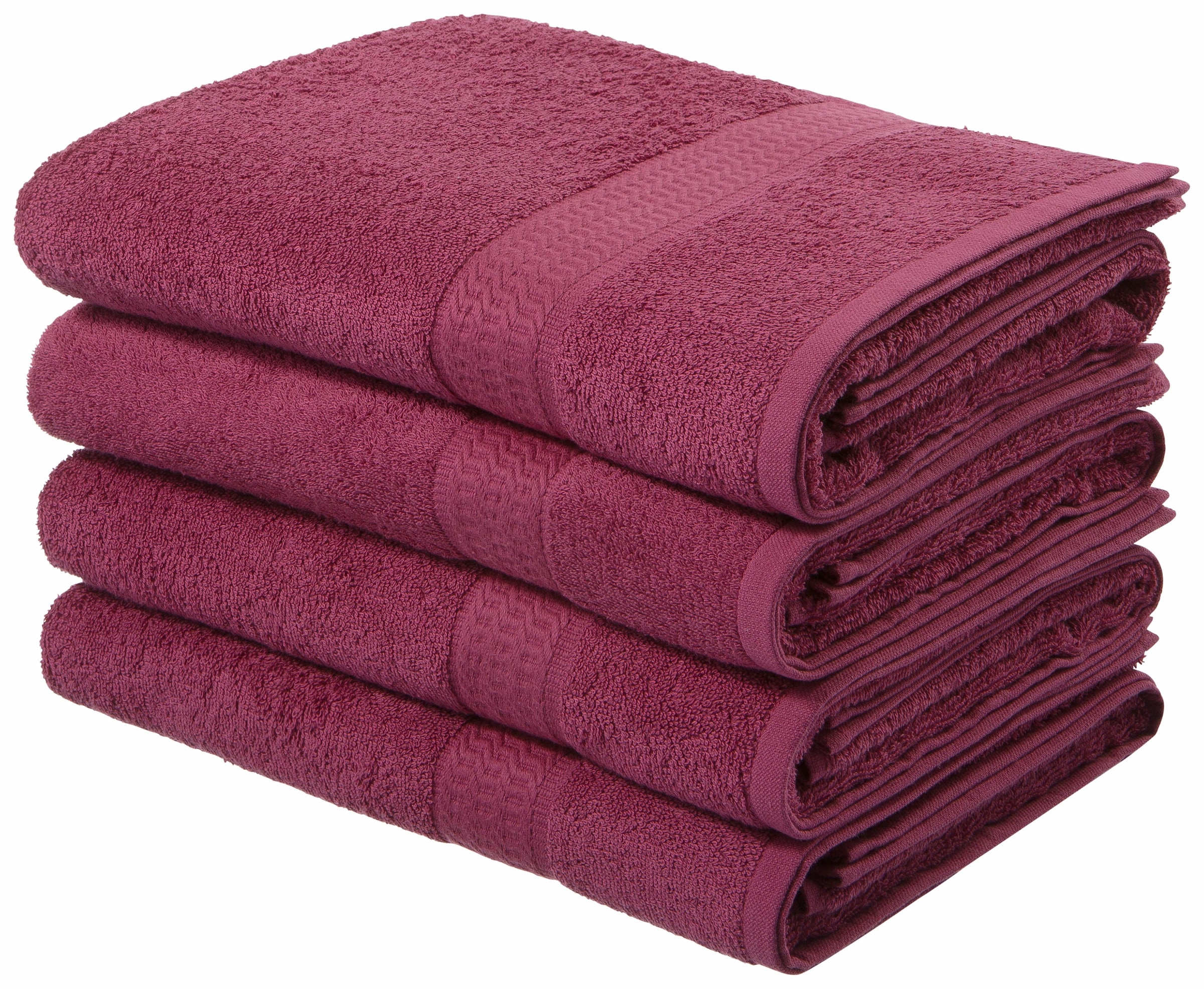 my home Badetücher »Juna«, Serie, schnell bestellen St.), 100% Baumwolle und Set Uni-Farben, bequem im und Badehandtücher in (4 als