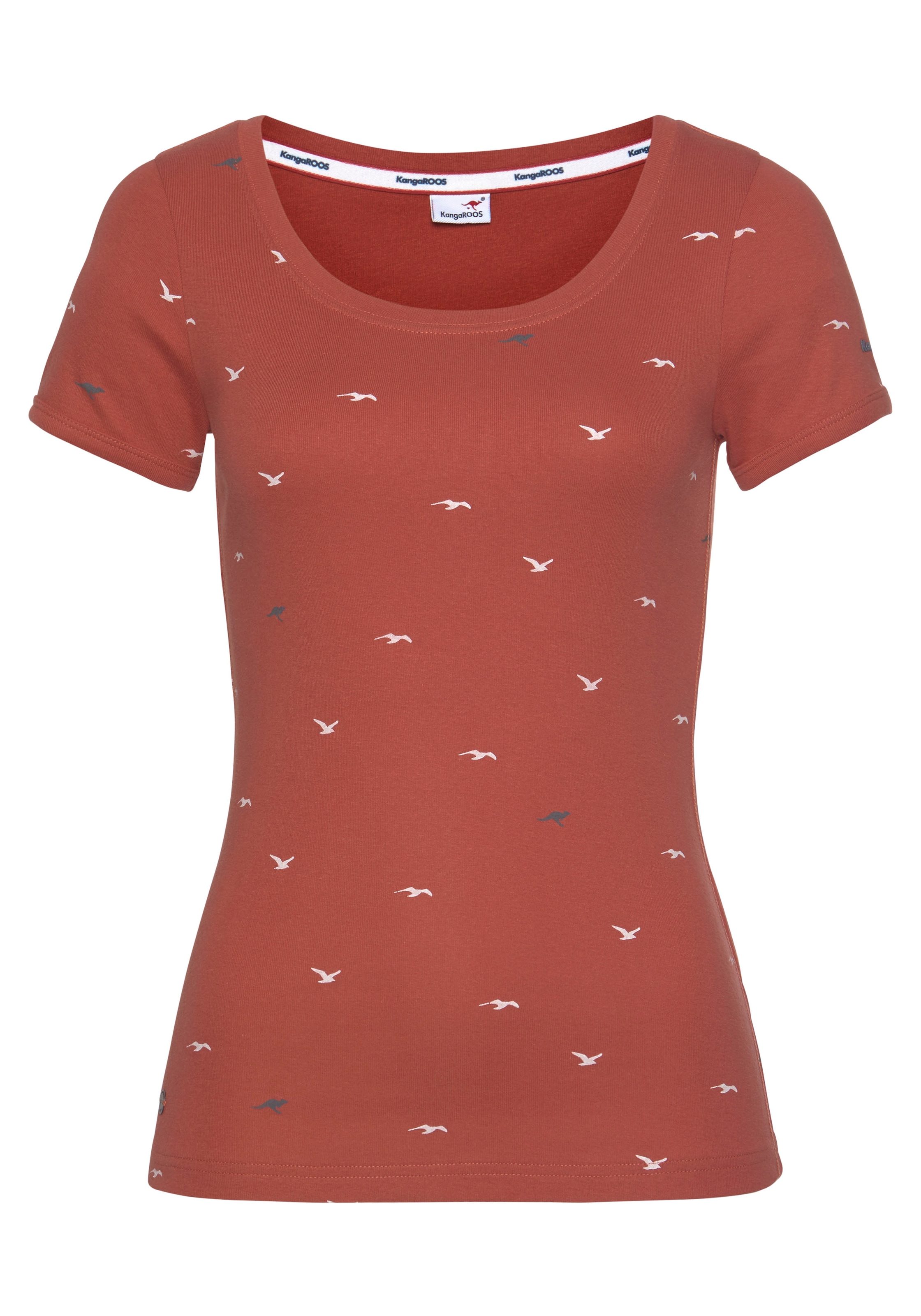 KangaROOS T-Shirt kurzärmelig,  sehr figurbetont und hüftbedeckend
