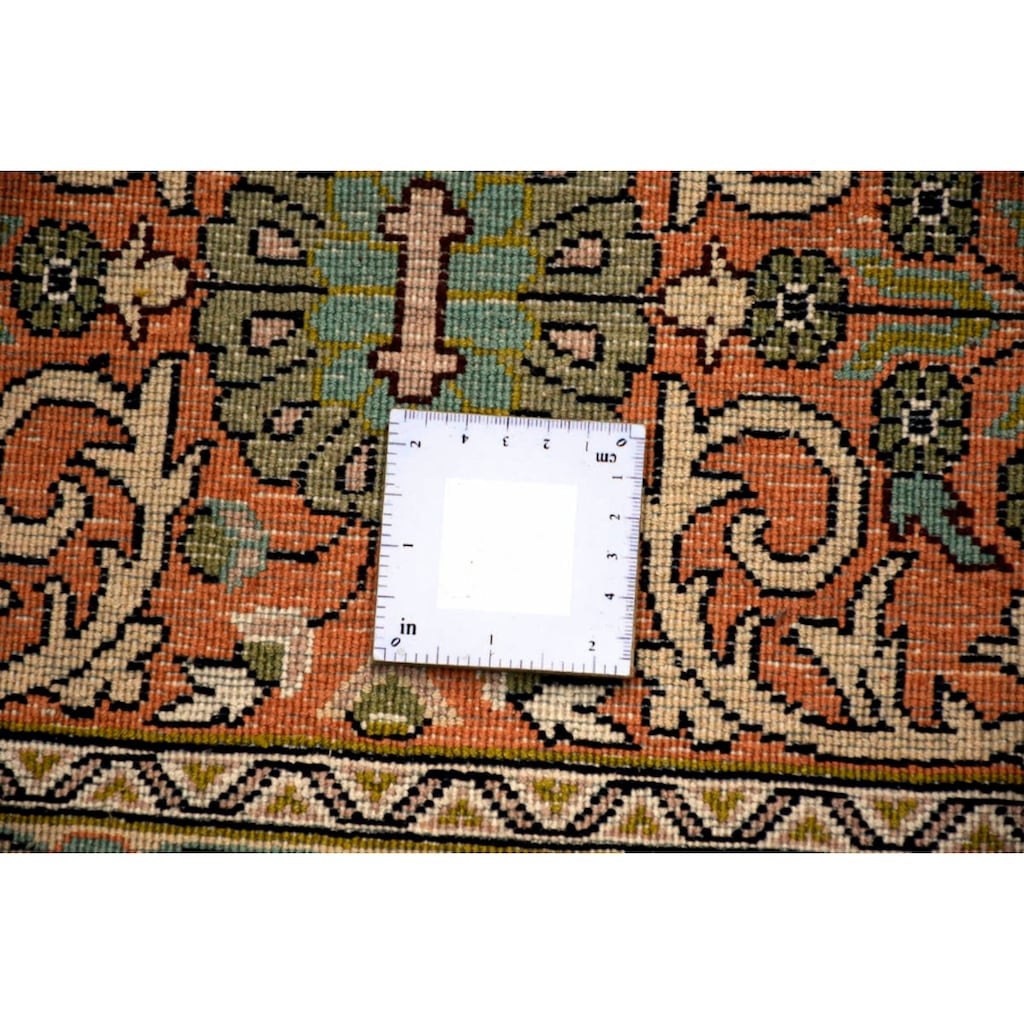 Kayoom Seidenteppich »Gum 8289«, rechteckig, 10 mm Höhe, Einzelstück mit Zertifikat, Wohnzimmer