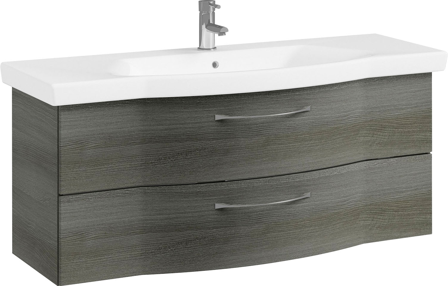 Saphir Badmöbel-Set »6005 Sprint Keramik-Waschtisch mit Unterschrank, 122 cm breit«, (1 St.), Waschplatz inkl. Türdämpfer, 2 Schubladen, Waschtisch Set