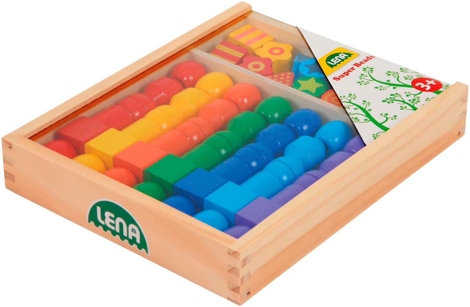 Lena® Kreativset »Super Beads Holzfädelperlen« FSC® - schützt Wald