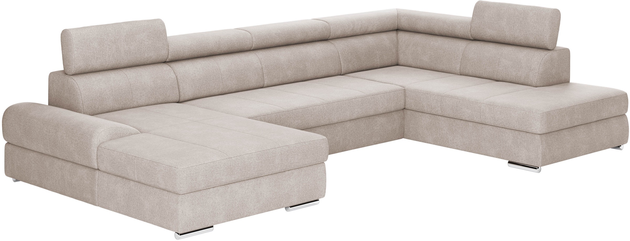 sit&more Wohnlandschaft »U-Form«, mit verstellbaren Kopfteilen, wahlweise mit Bettfunktion