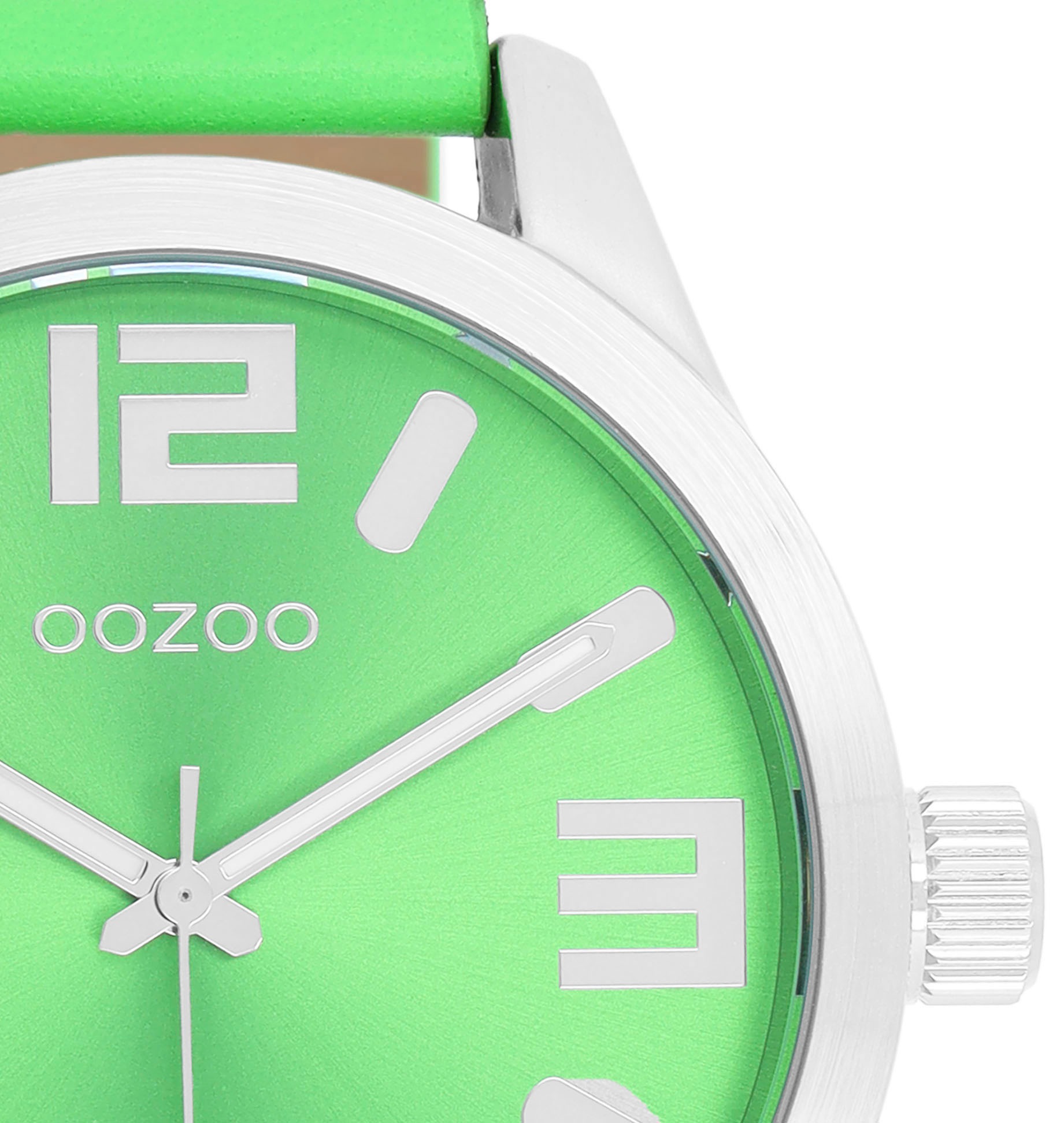 OOZOO Quarzuhr, Armbanduhr, Damenuhr, Herrenuhr, Lederarmband, Ø 46mm