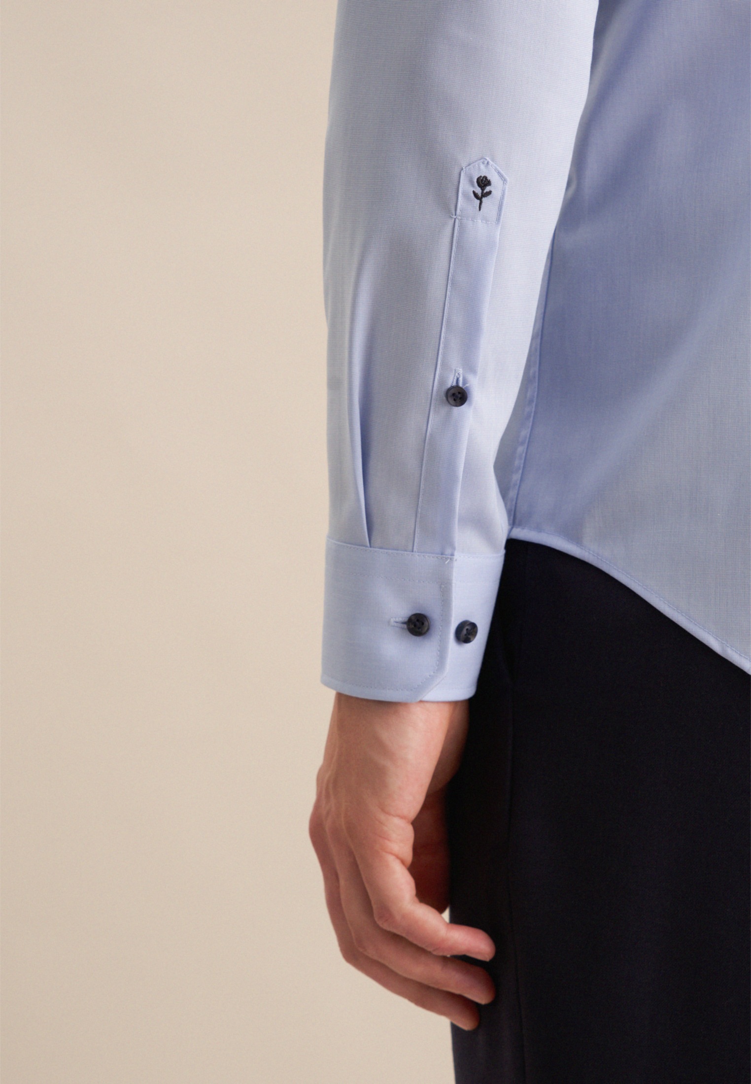 seidensticker Businesshemd »Slim«, Slim Extra langer Arm Kentkragen Uni