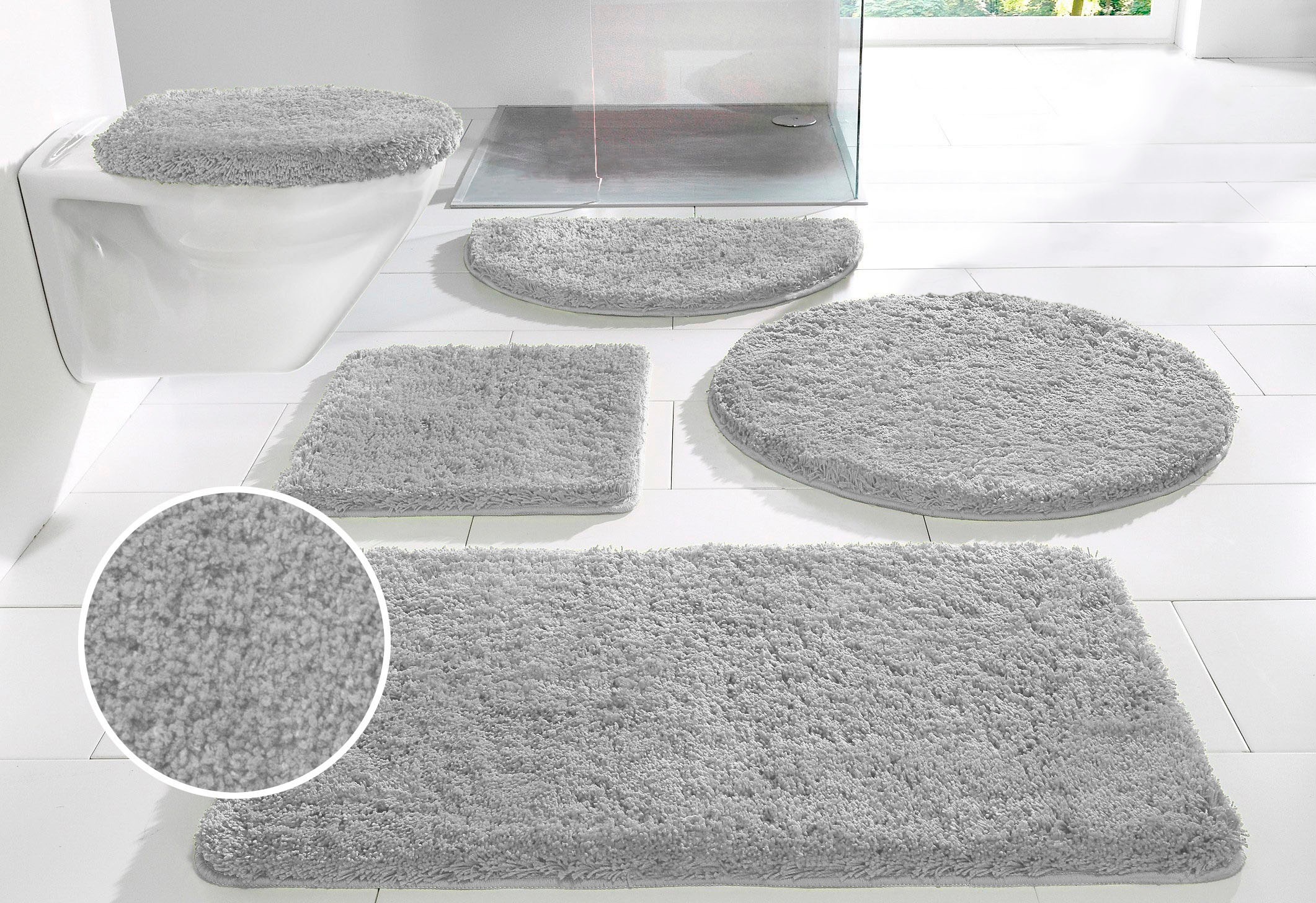 my home Badematte »Sanremo, Badvorleger, Badezimmer Teppich, sehr weich«, r günstig online kaufen