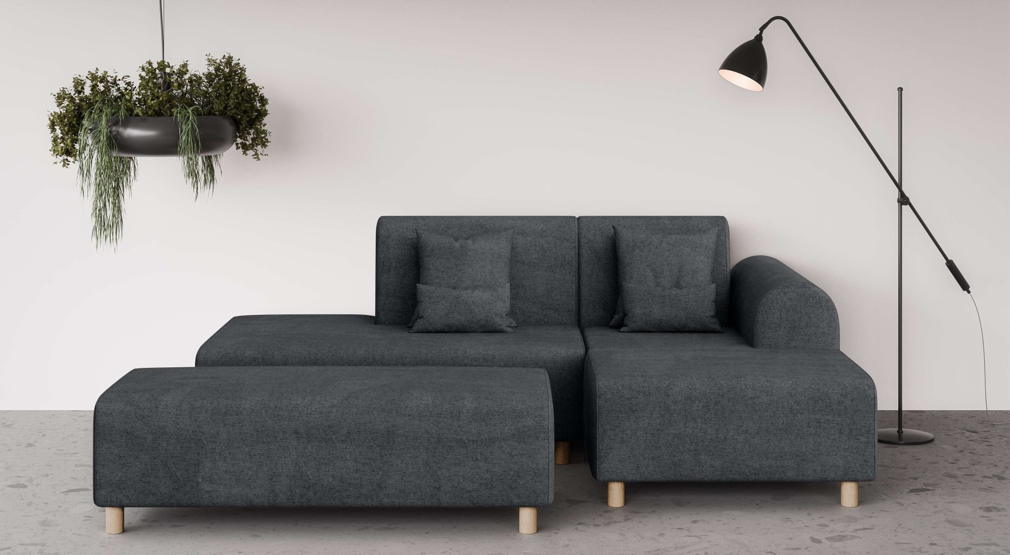 OTTO home Ecksofa »Suyala« L-Form mit Hocker günstig online kaufen