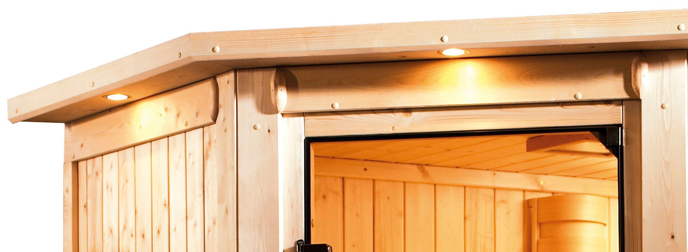 Karibu Sauna »Larin«, 9 KW-Bio-Ofen mit externer Steuerung