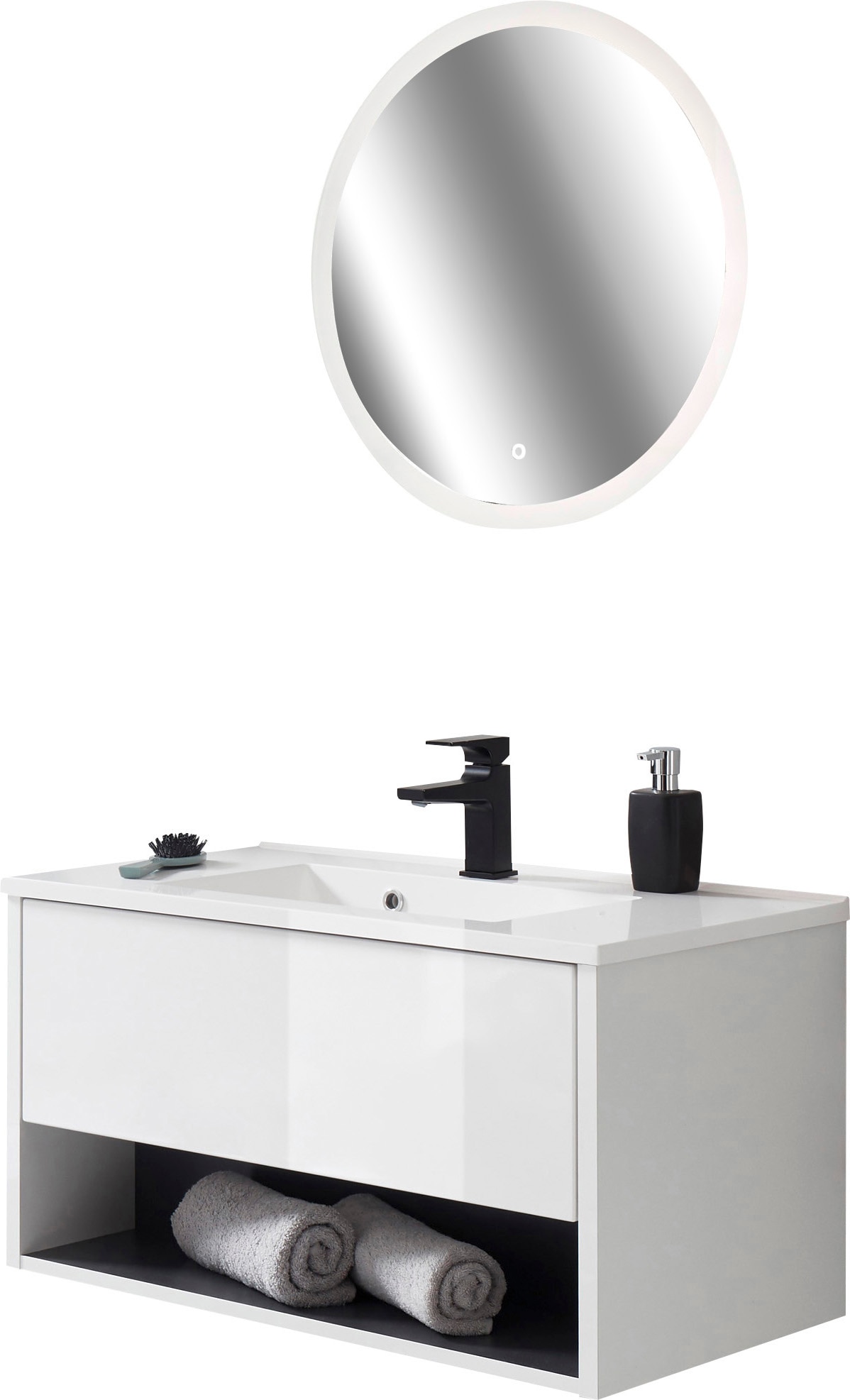 PLACES OF STYLE Badmöbel-Set »Studio Line, Bad im modernen Design, 2-teilig günstig online kaufen