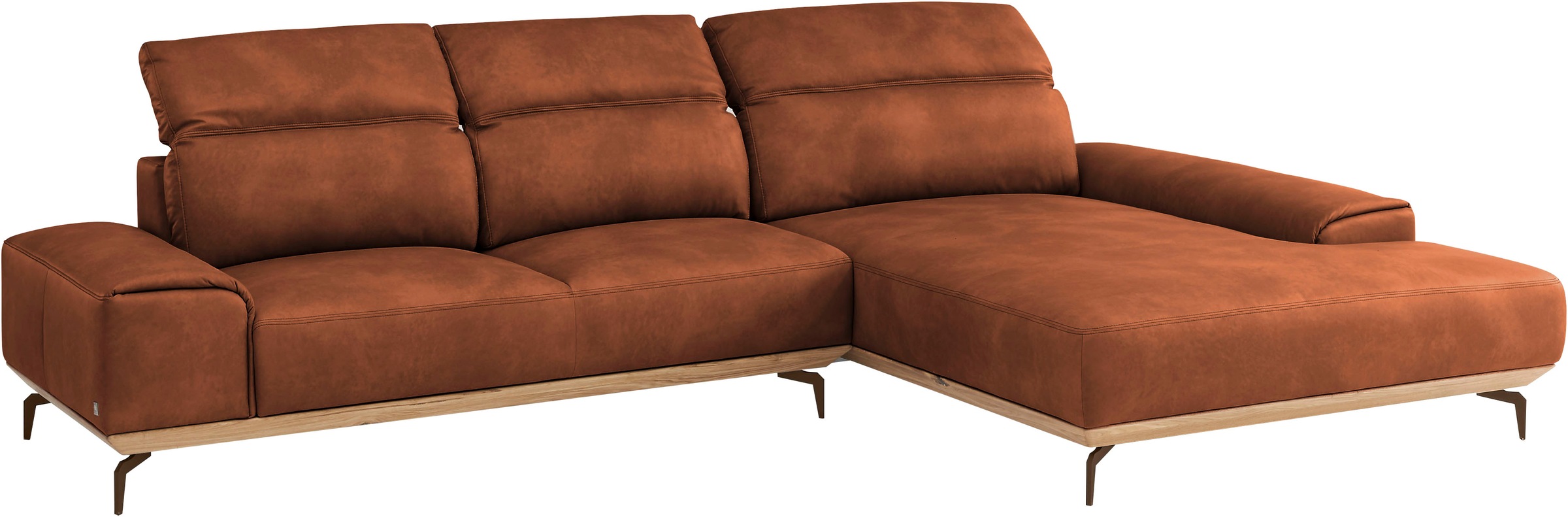 Musterring Wohnlandschaft »MR 2490«, Bronze-Fuß, Sitzhöhe 48cm, wahlweise mit Funktionen, Maße 342 x 207 cm
