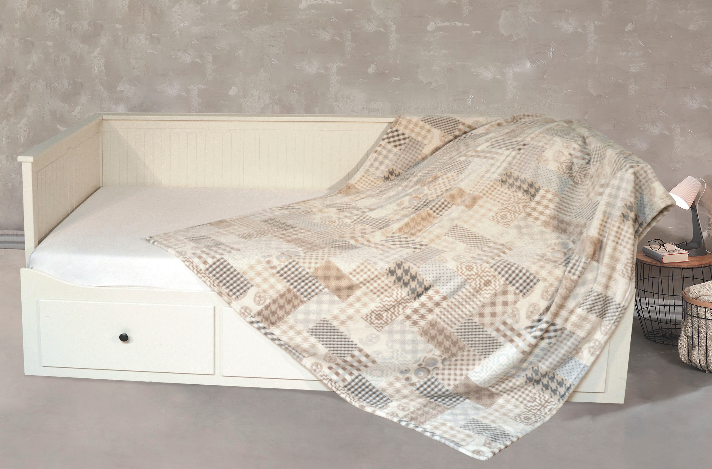 KiNZLER Wohndecke »Kaschmirtouch«, elegantes Allover-Design günstig online kaufen
