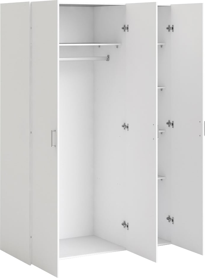 Home affaire Kleiderschrank, Mit viel Stauraum, graue Stangengriffe, Gr. ca. 175,4 x 115,8 x 49,52 cm