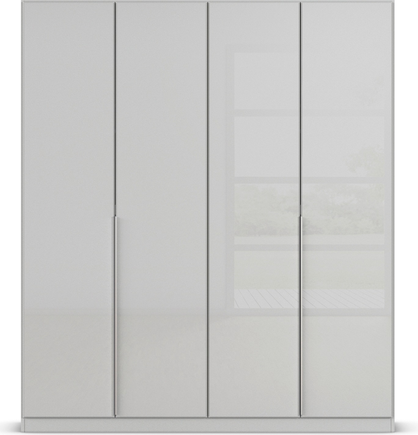 rauch Drehtürenschrank »Kleiderschrank Kleiderschränke Schrank Garderobe AGORDO mit Glasfront«, (in zwei Griff-Farben), durchdachte Innenausstattung, in 6 Breiten und 2 Höhen MADE IN GERMANY