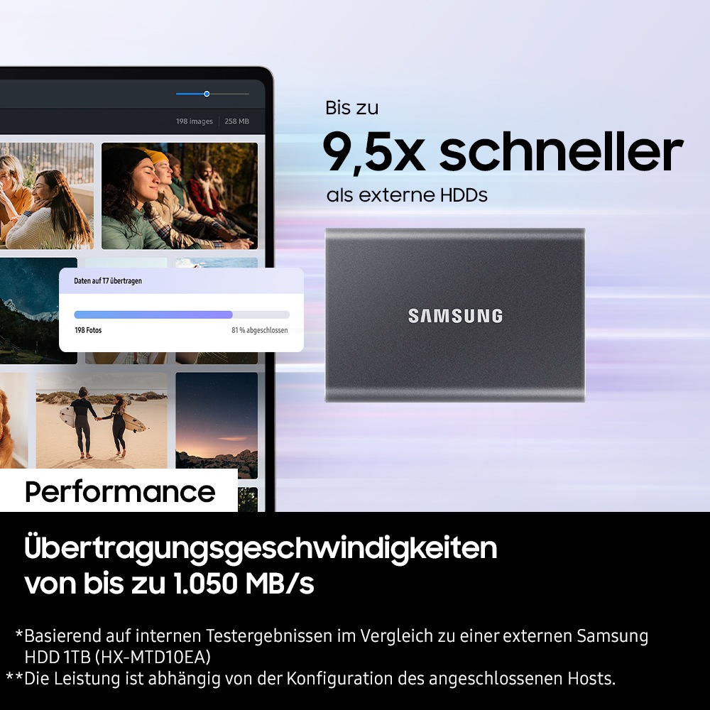 Samsung SSD-Festplatte »Portable SSD T7« 2 TB