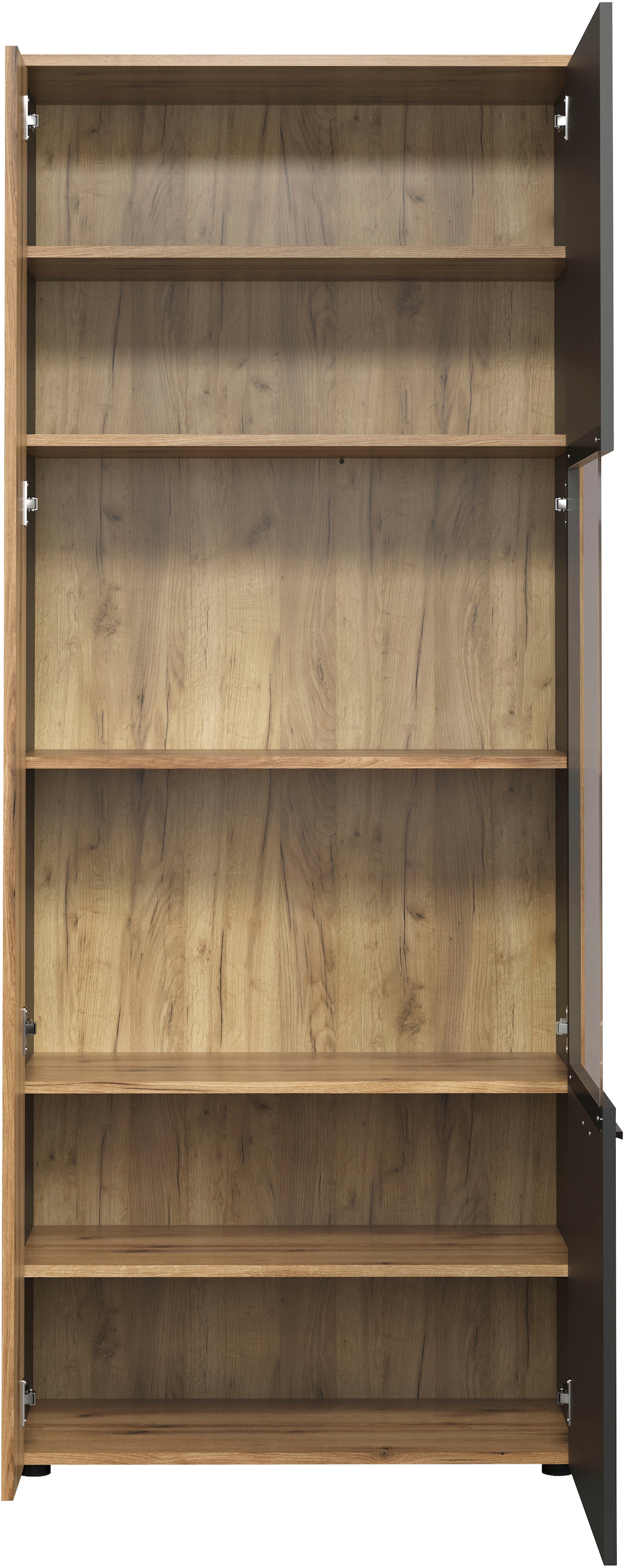 Home affaire Standvitrine »Estepona« 1 Stk. tlg. Standvitrine mit 2 Türen - (B/T/H) 80/42/195 cm