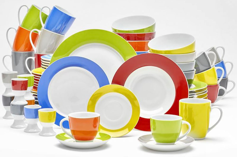 van Well Suppenteller »Vario«, (Set, 6 St., 6 Suppenteller Ø 21,5cm), Porzellan, spülmaschinen- und mikrowellengeeignet, Ø 21,5 cm