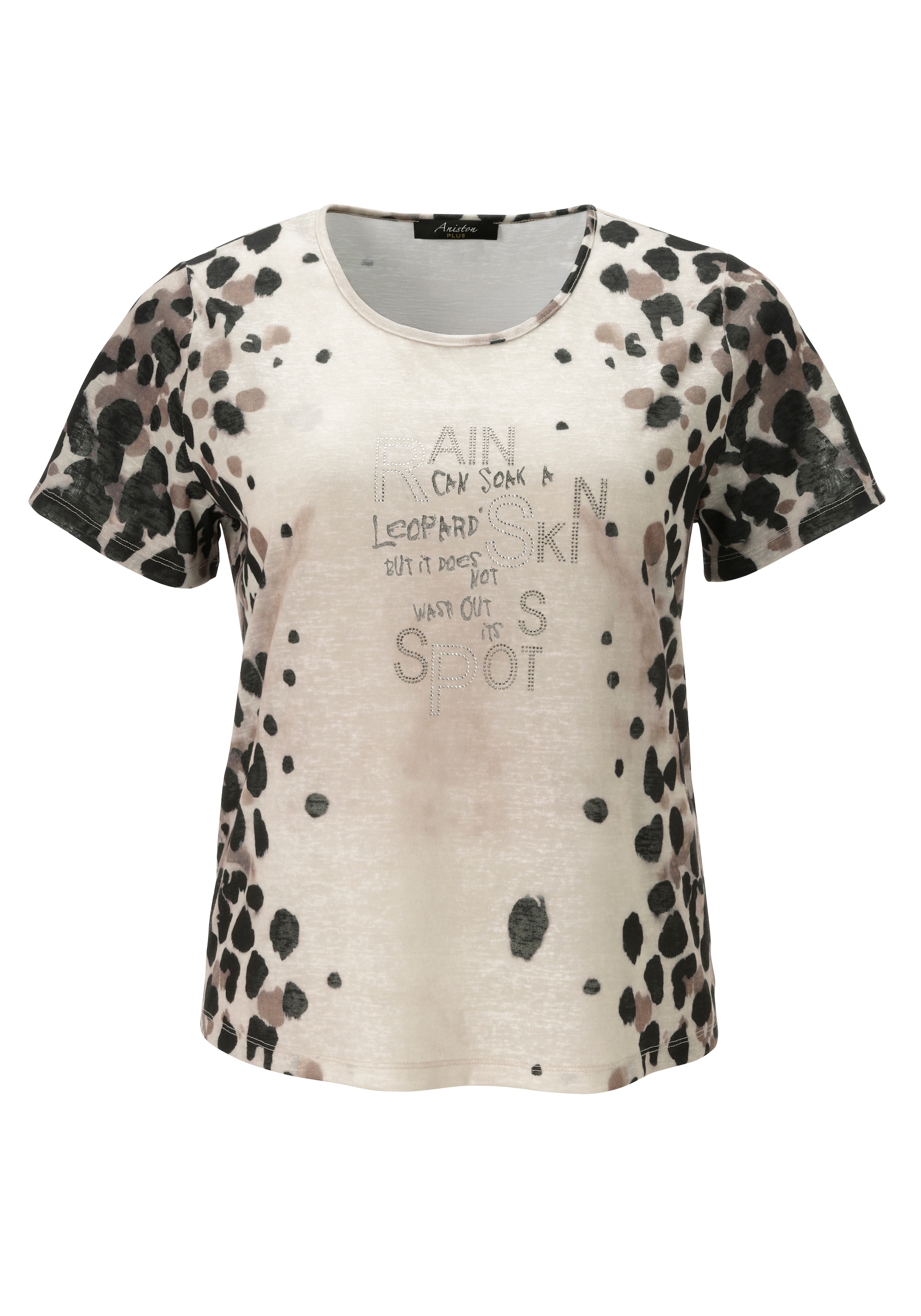 Aniston PLUS T-Shirt in Leinenoptik - NEUE KOLLEKTION