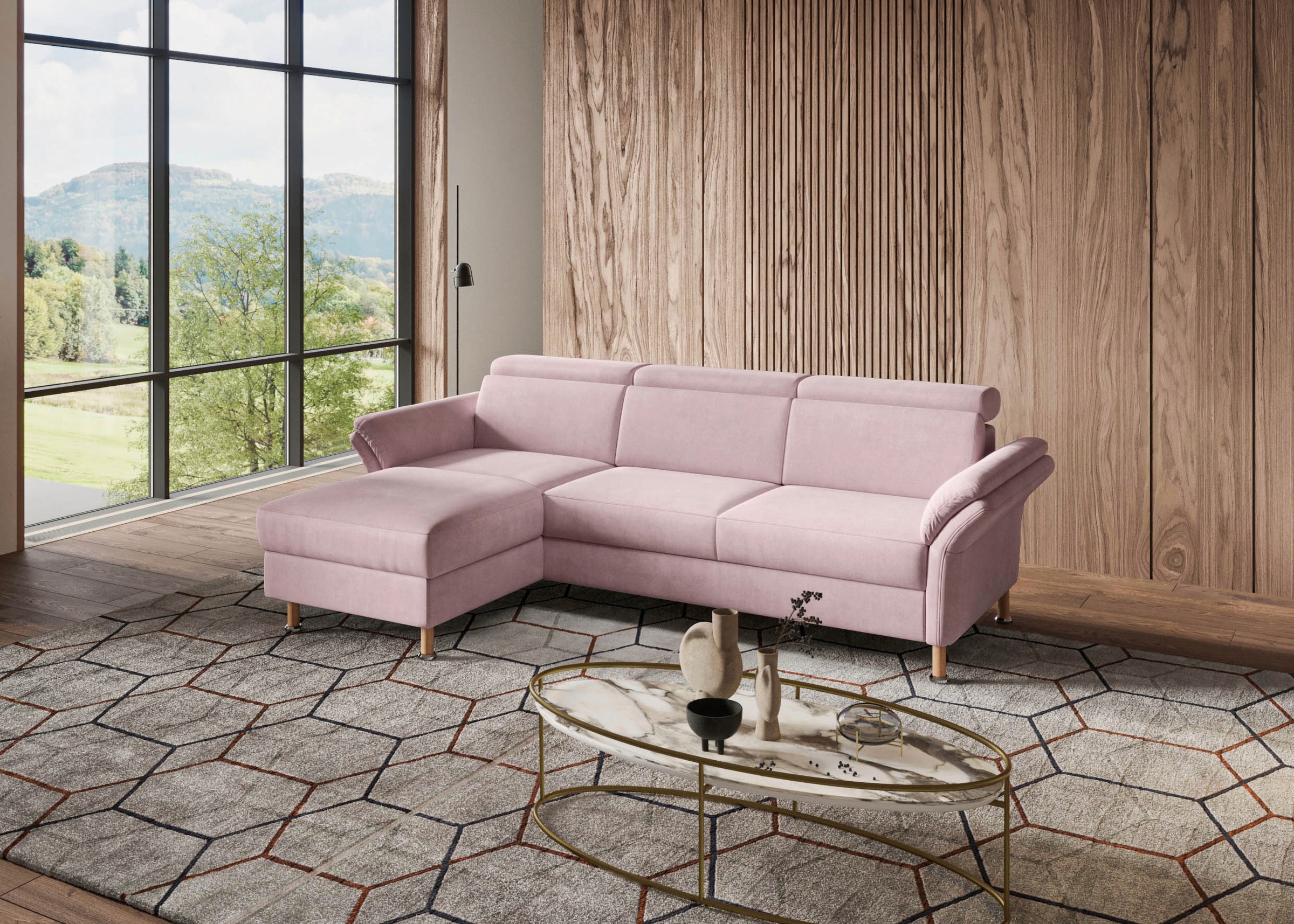Home affaire Ecksofa »Calypso L-Form«, mit motorischen Funktionen im Sofa und Recamiere