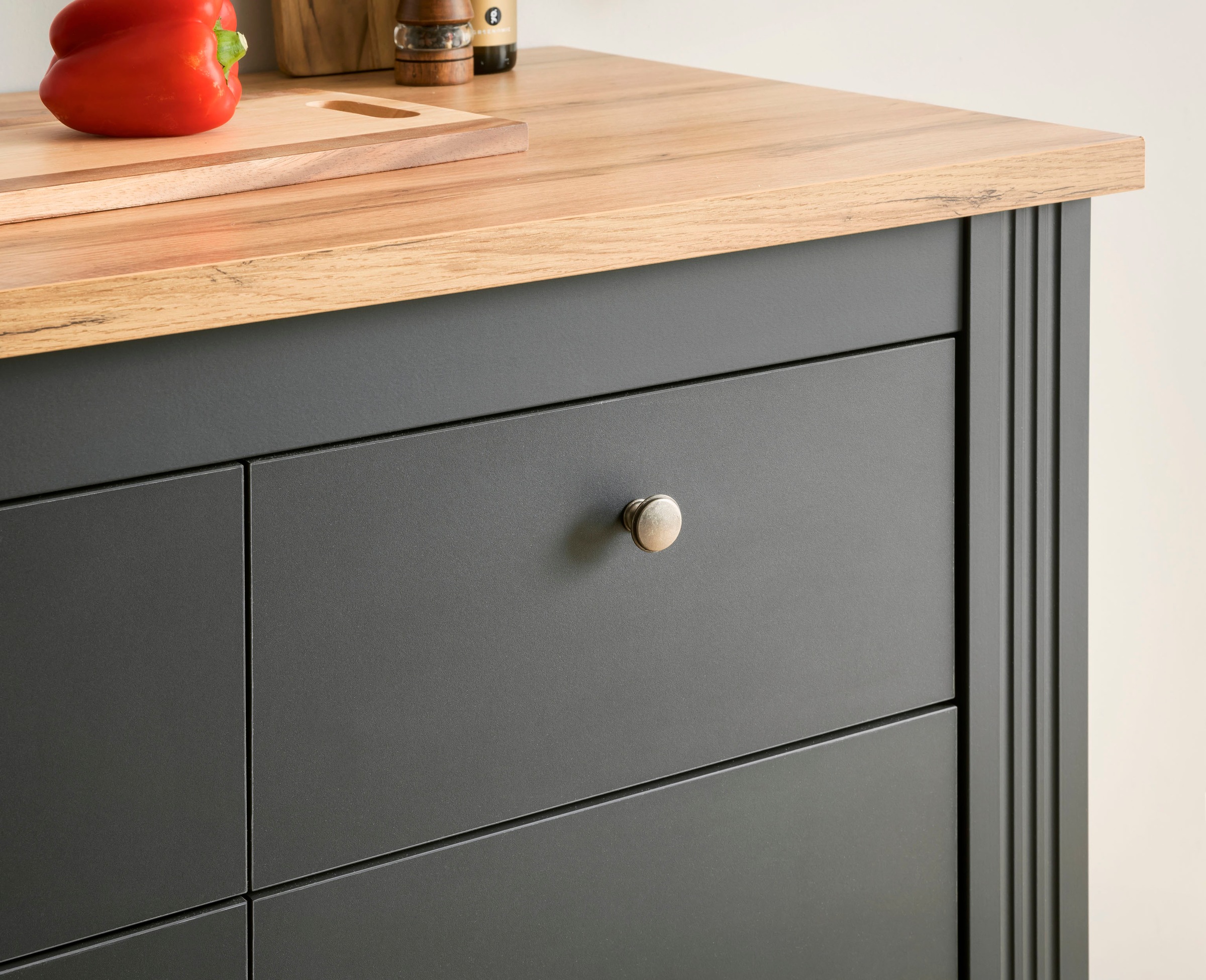 KOCHSTATION Unterschrank »Westminster«, im romantischen Landhausstil, Breite 100 cm