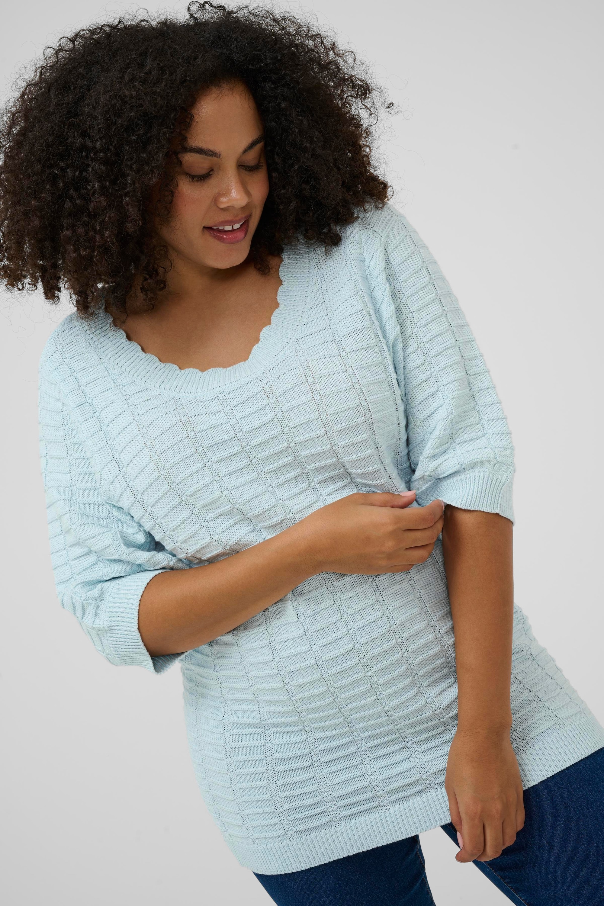 KAFFE Curve Strickpullover »Strickpullover KClotia«