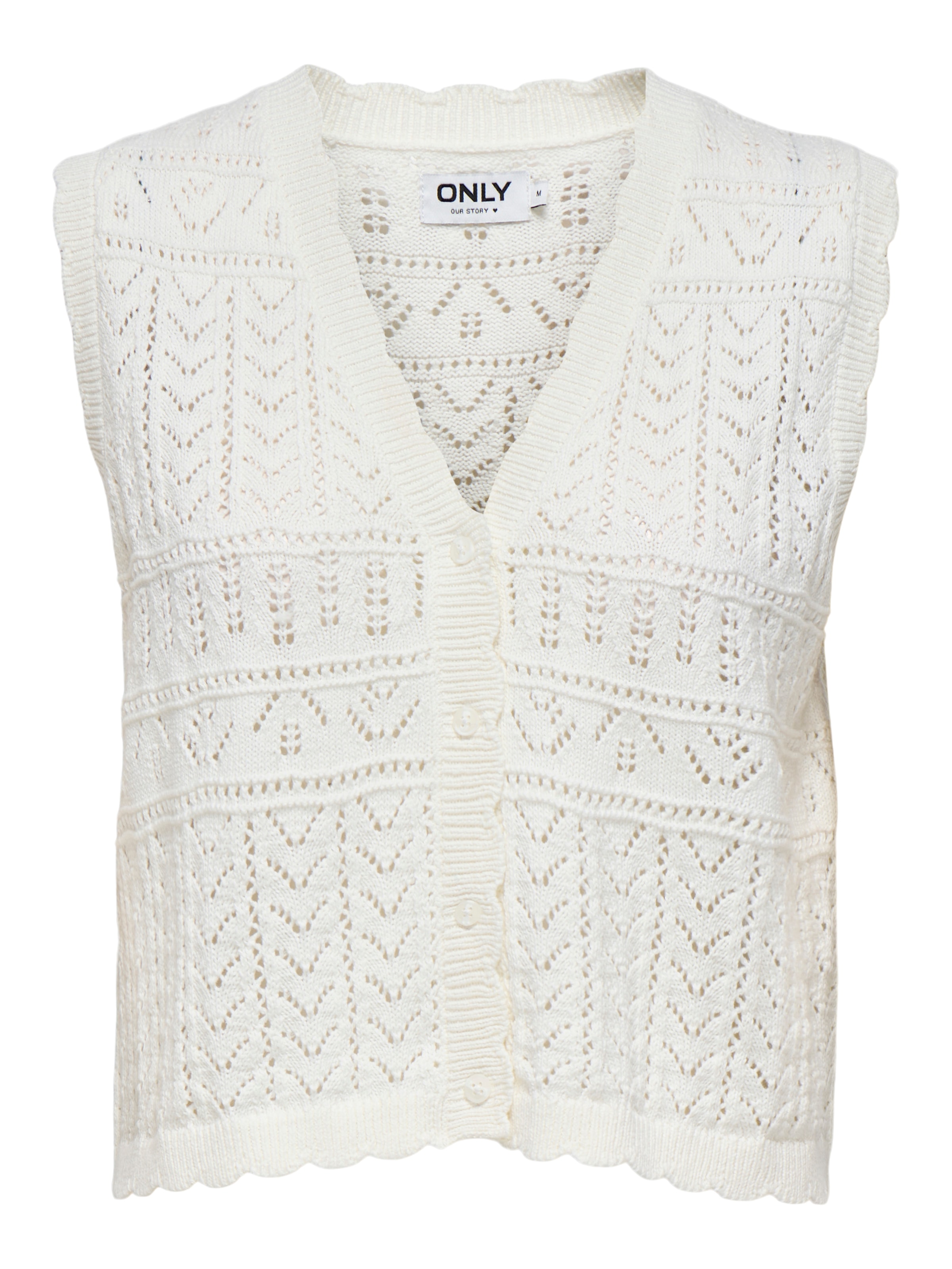 ONLY Strickjacke »ONLIRINA V-NECK BUTTON VEST KNT NOOS« Baumwollmischung