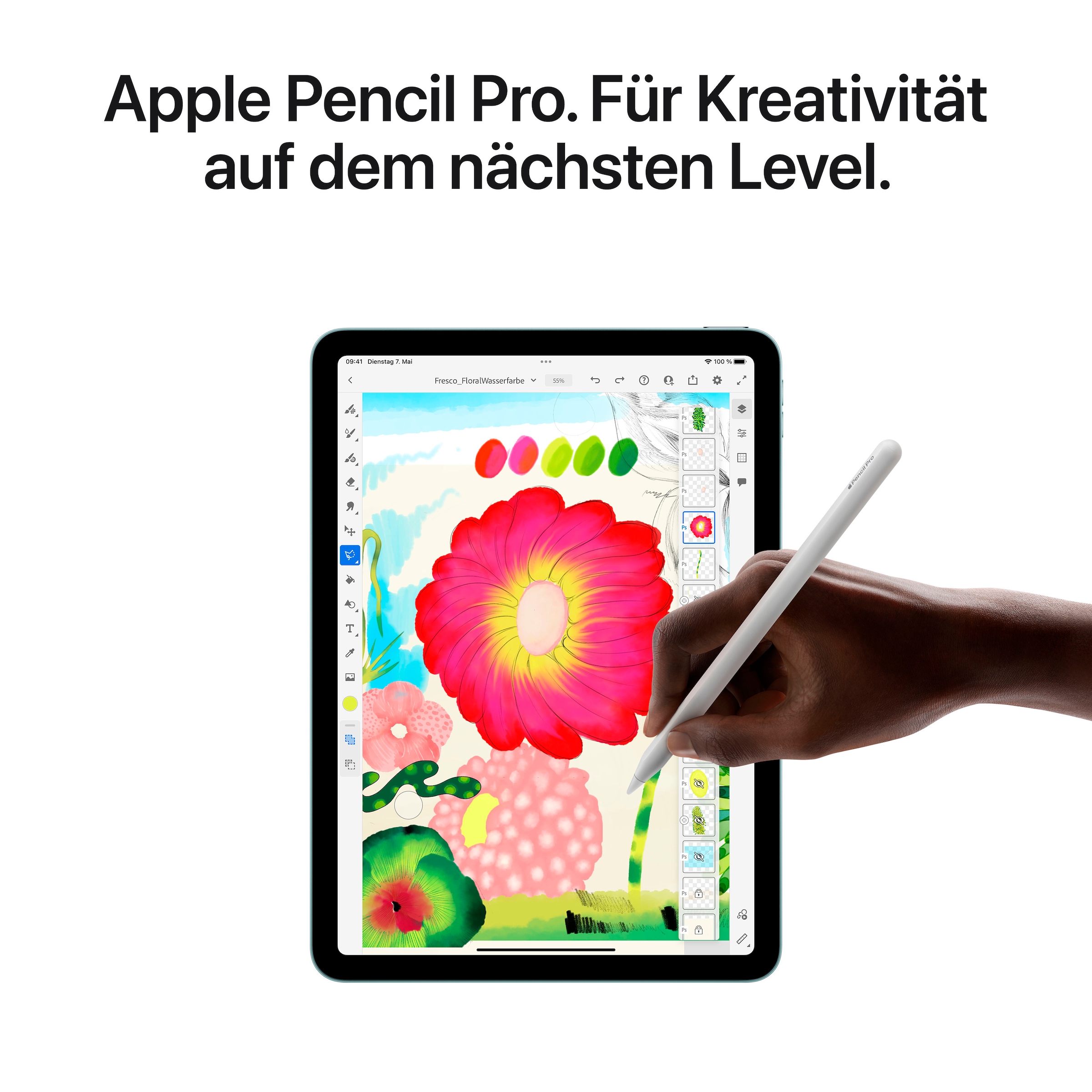 Apple Tablet »11" iPad Air Wi-Fi + Cellular 256GB«, (iPadOS)