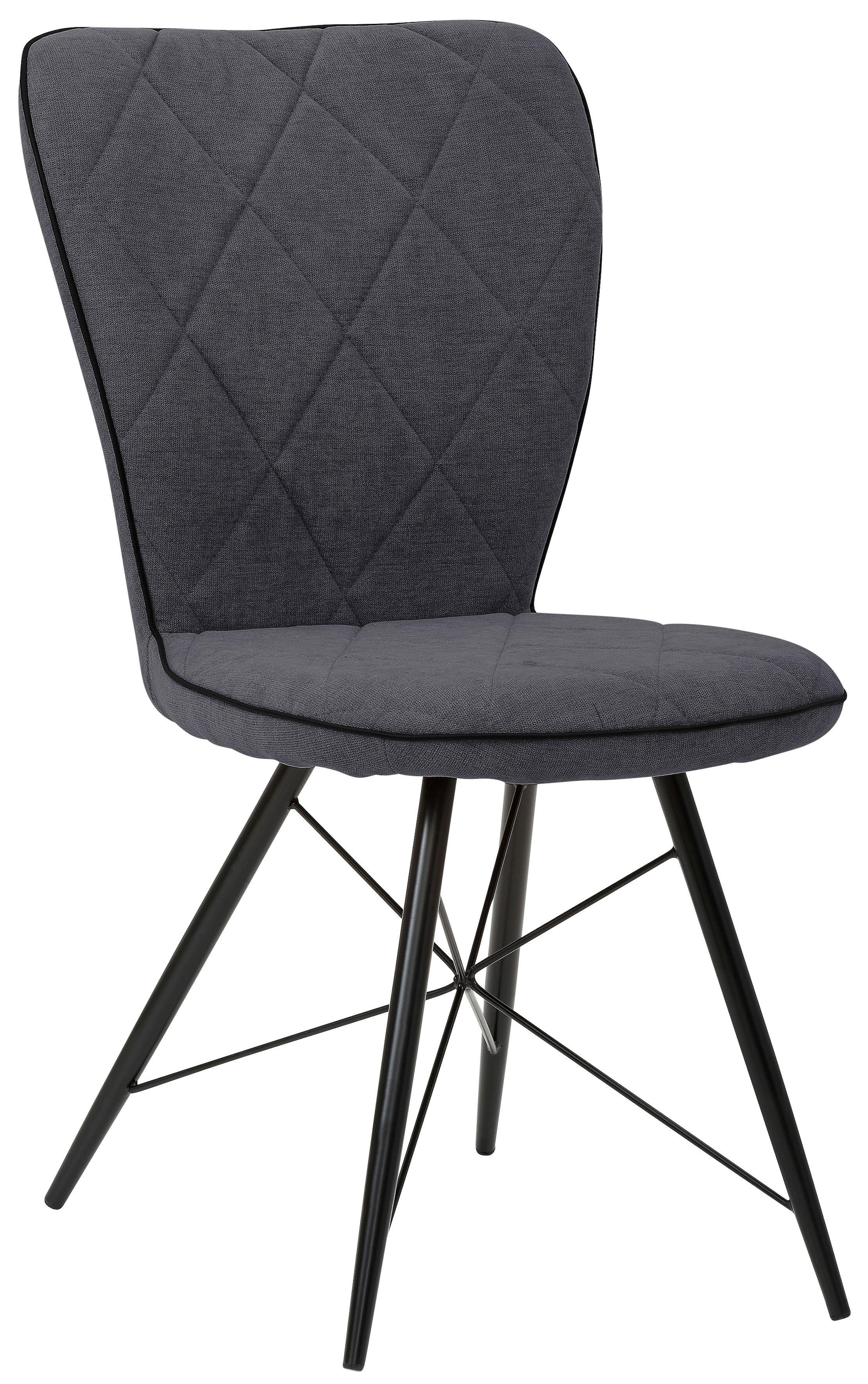 Home affaire Essgruppe »Gimbi«, (Set, 5 tlg.), bestehend aus 1 Esstisch aus Holz und 4 Stühlen mit Webstoff Bezug