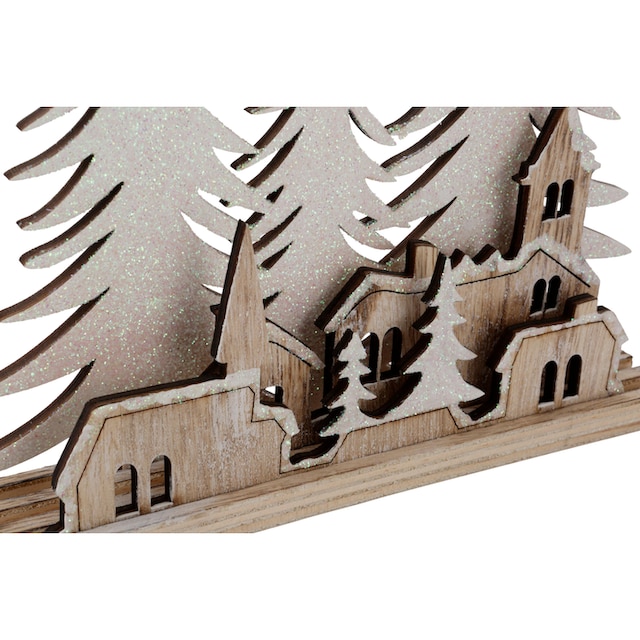 RIFFELMACHER & WEINBERGER Weihnachtsfigur »Winterwald-Silhouette,  Weihnachtsdeko«, mit Glitter auf Rechnung kaufen