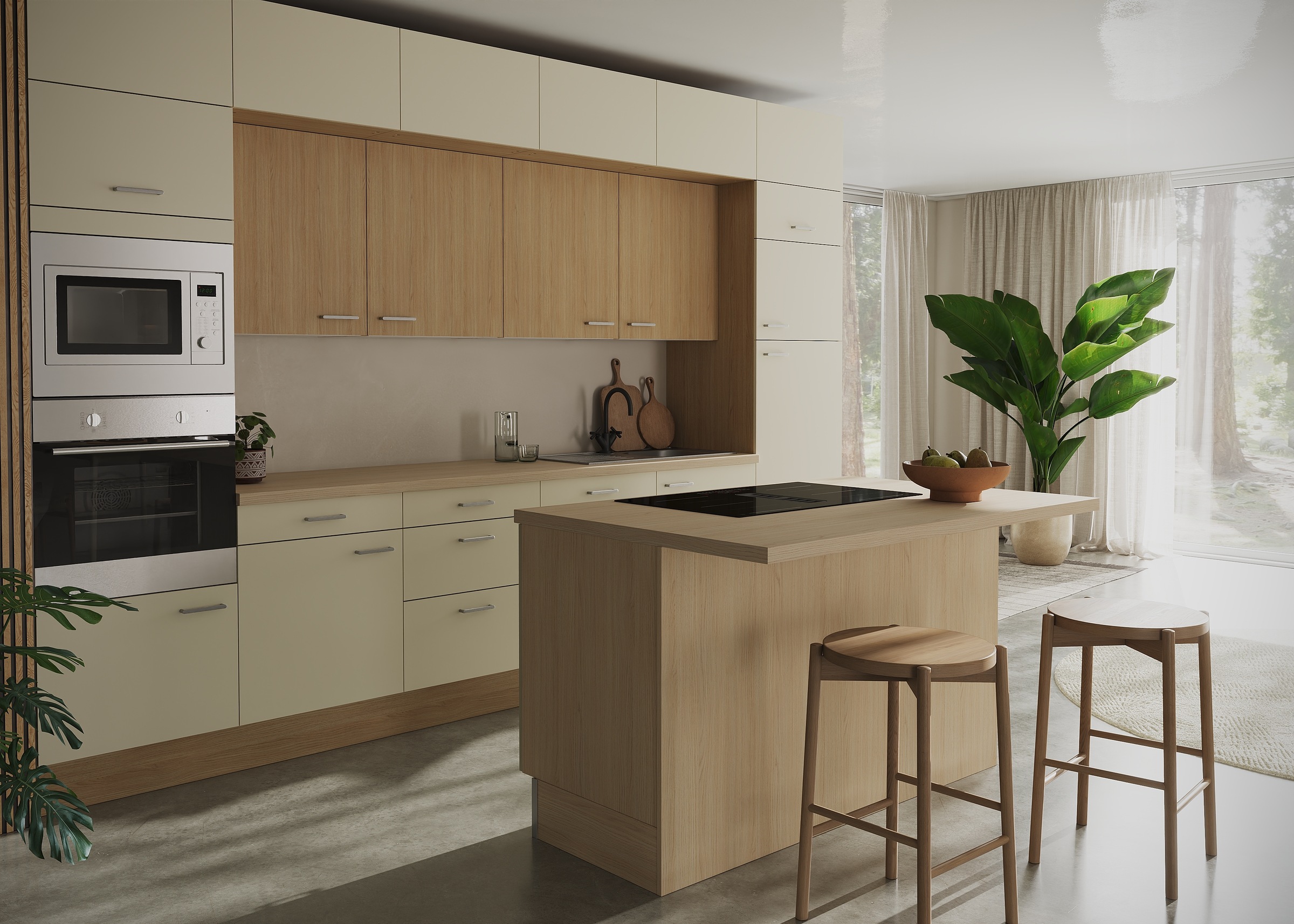 KOCHSTATION Kücheninsel »KS-Lucy« Breite 151 cm, Vollauszüge, wahlweise mit Kochfeld mit Muldenlüfter