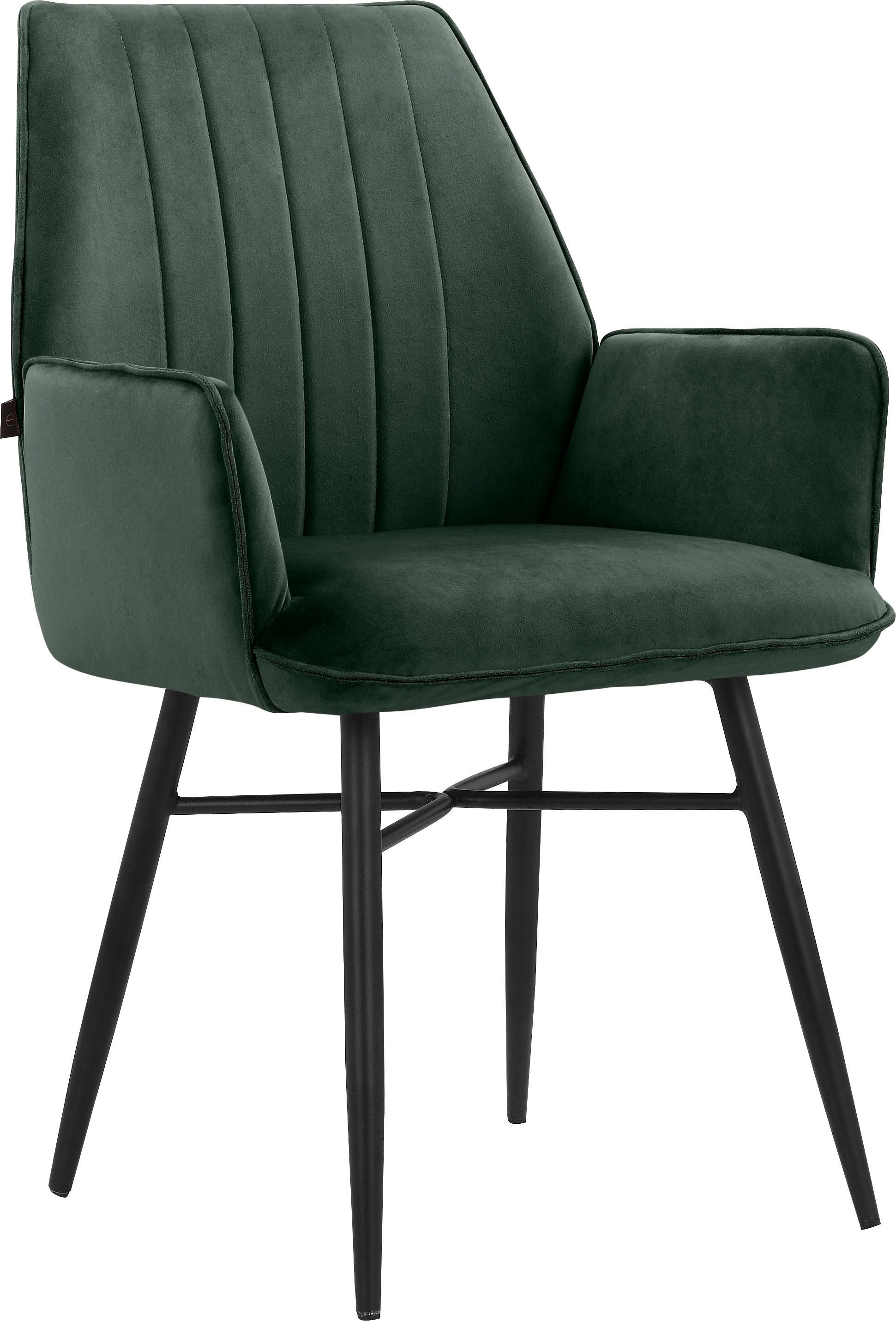 Leonique Esszimmerstuhl »Hrodwyn« () 2 Stk. Veloursstoff Sitz gepolstert, m günstig online kaufen